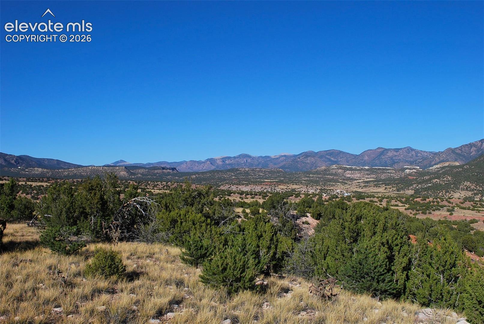 Expansive desert landscape featuring natural brush, dry grasses, and distant mountain ranges