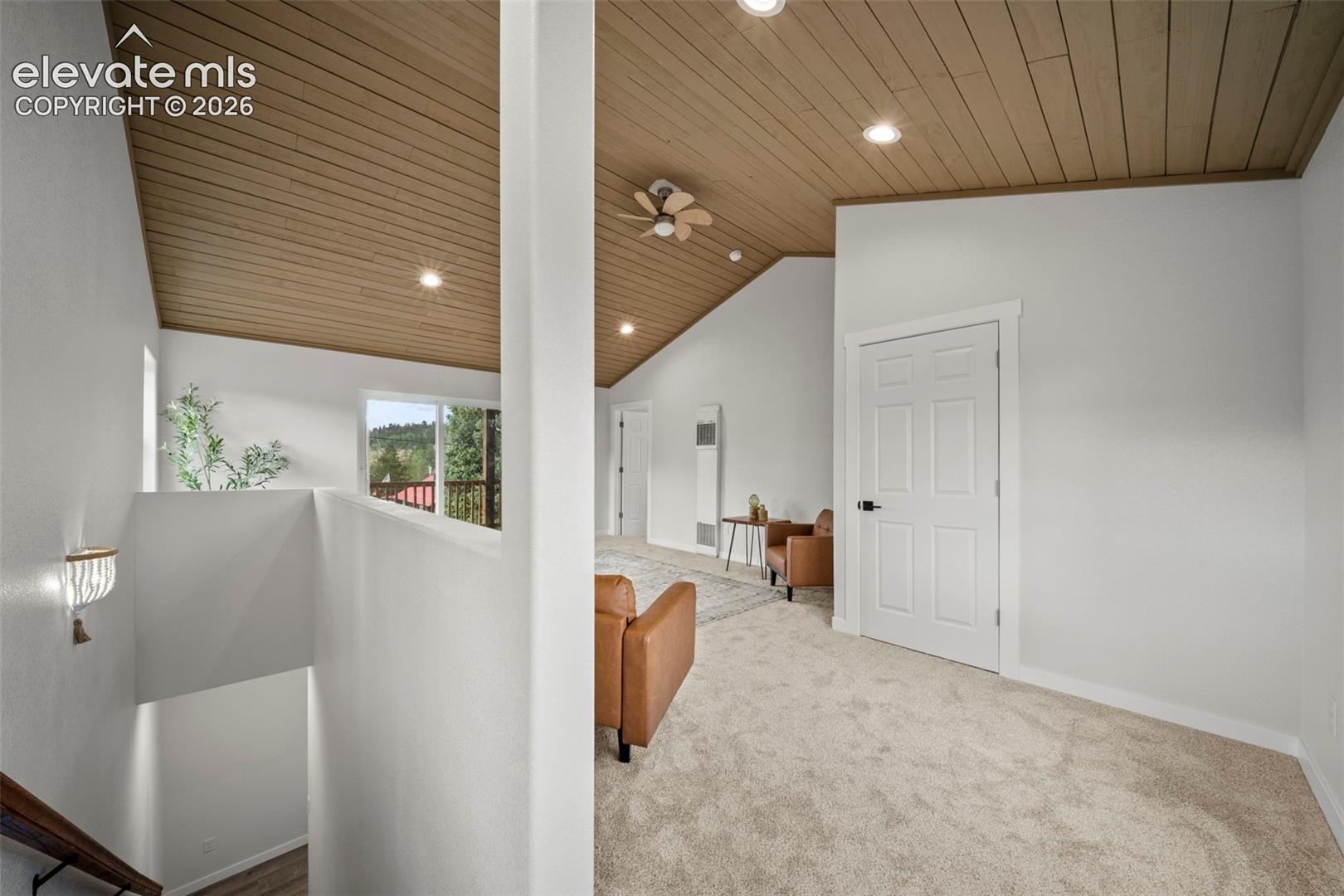 Spacious upper level with tongue-and-groove ceilings