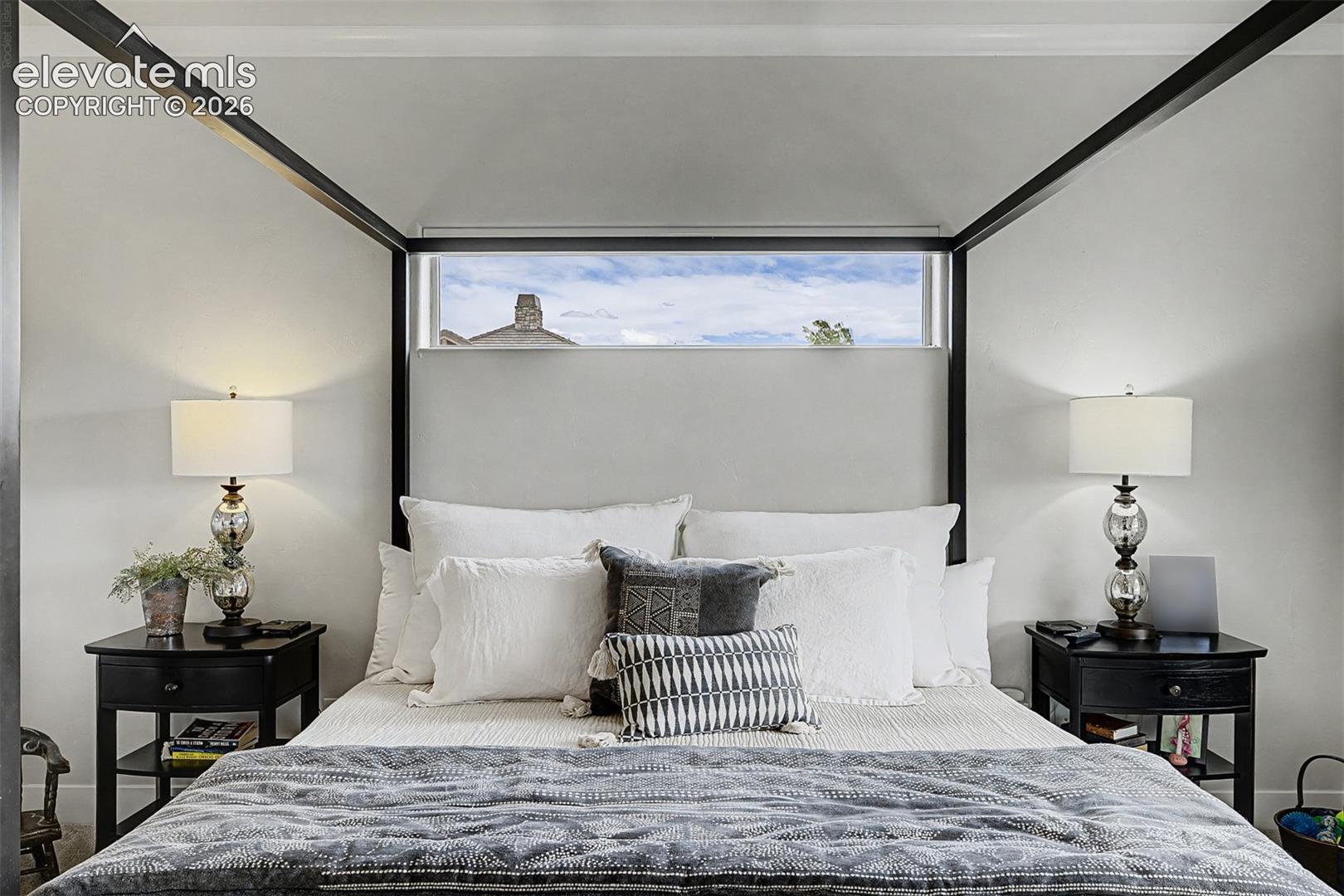 Natural light from one of the large, beautiful windows.