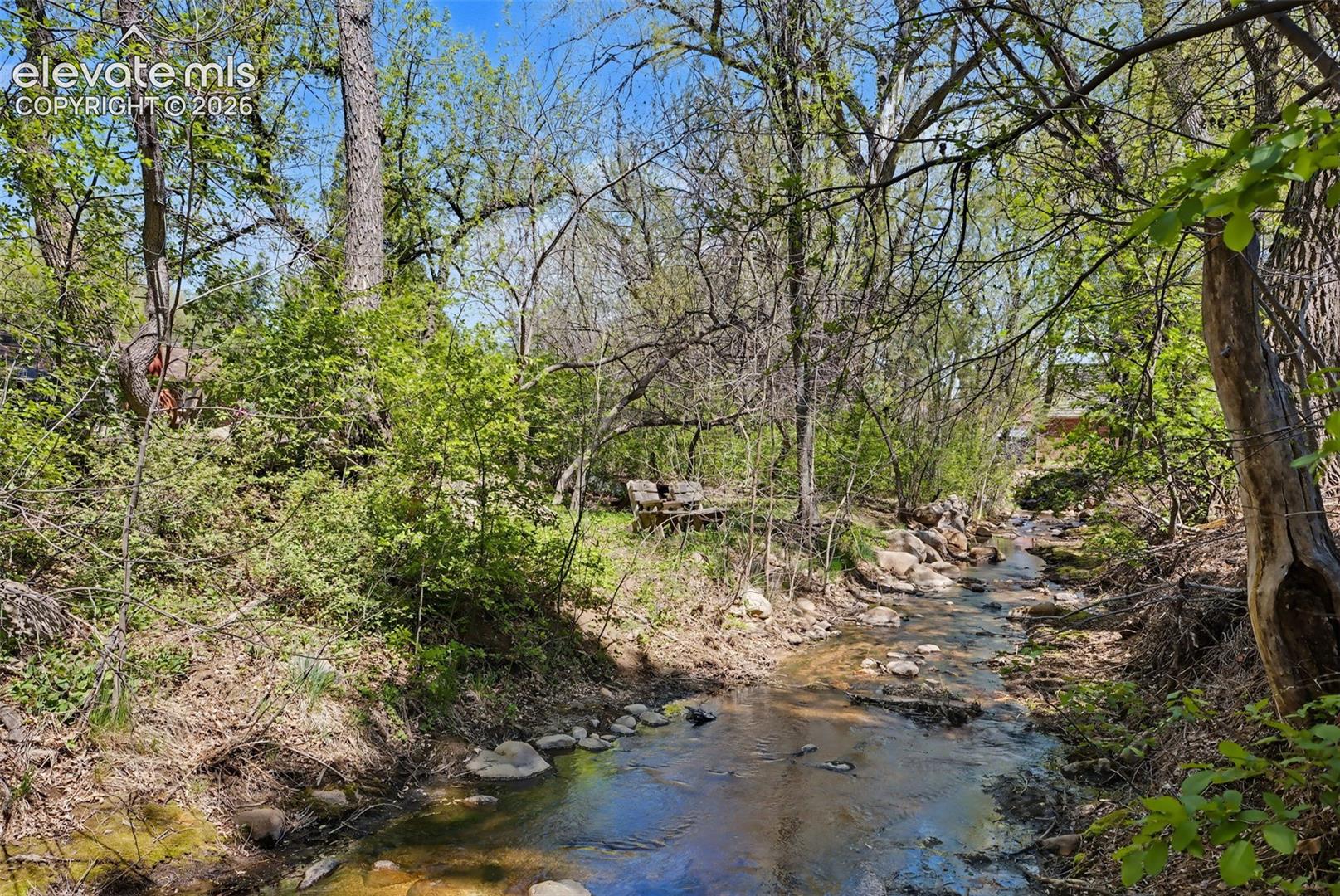 Stream at back of property