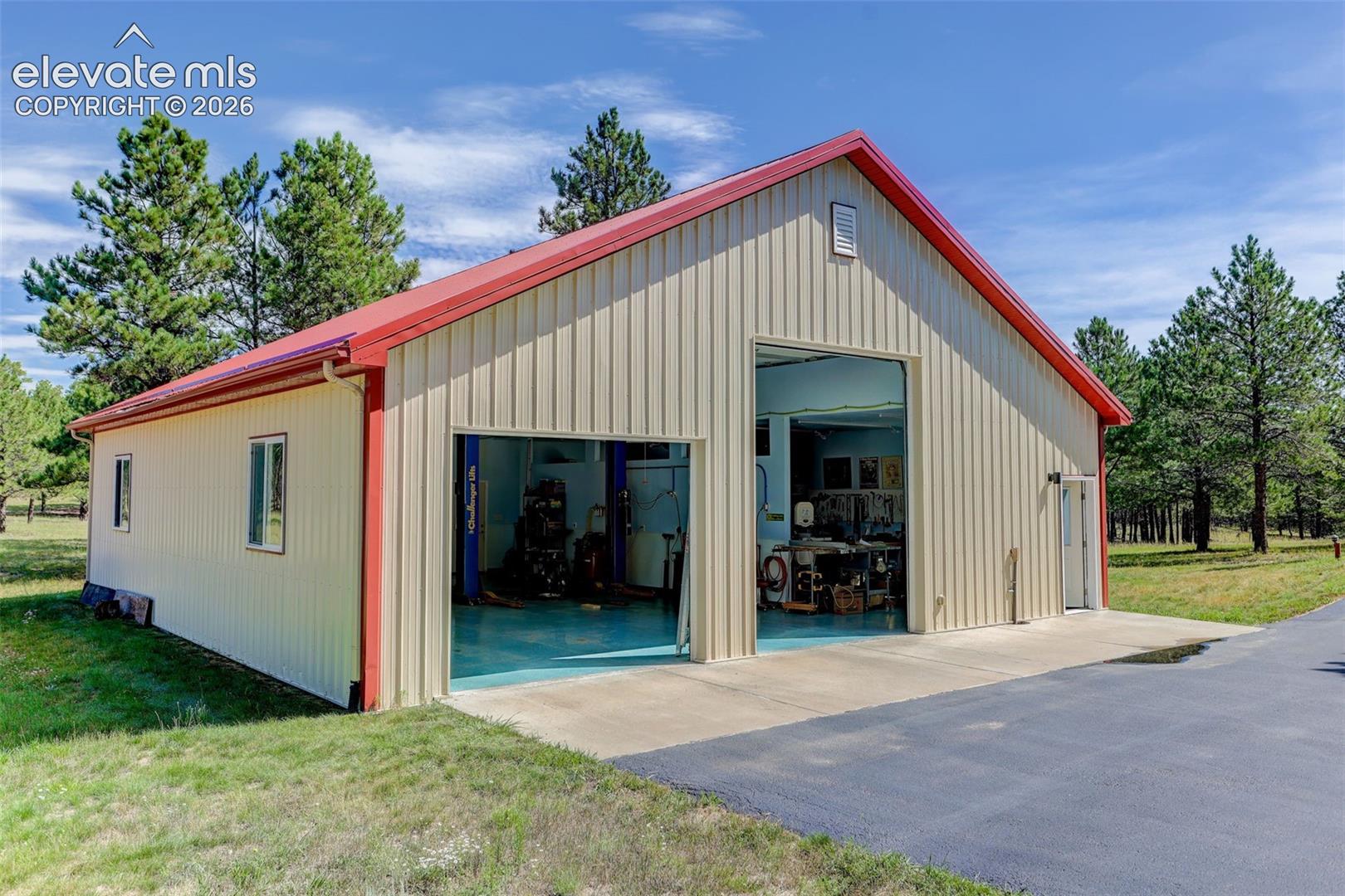 Workshop with RV door entrance.