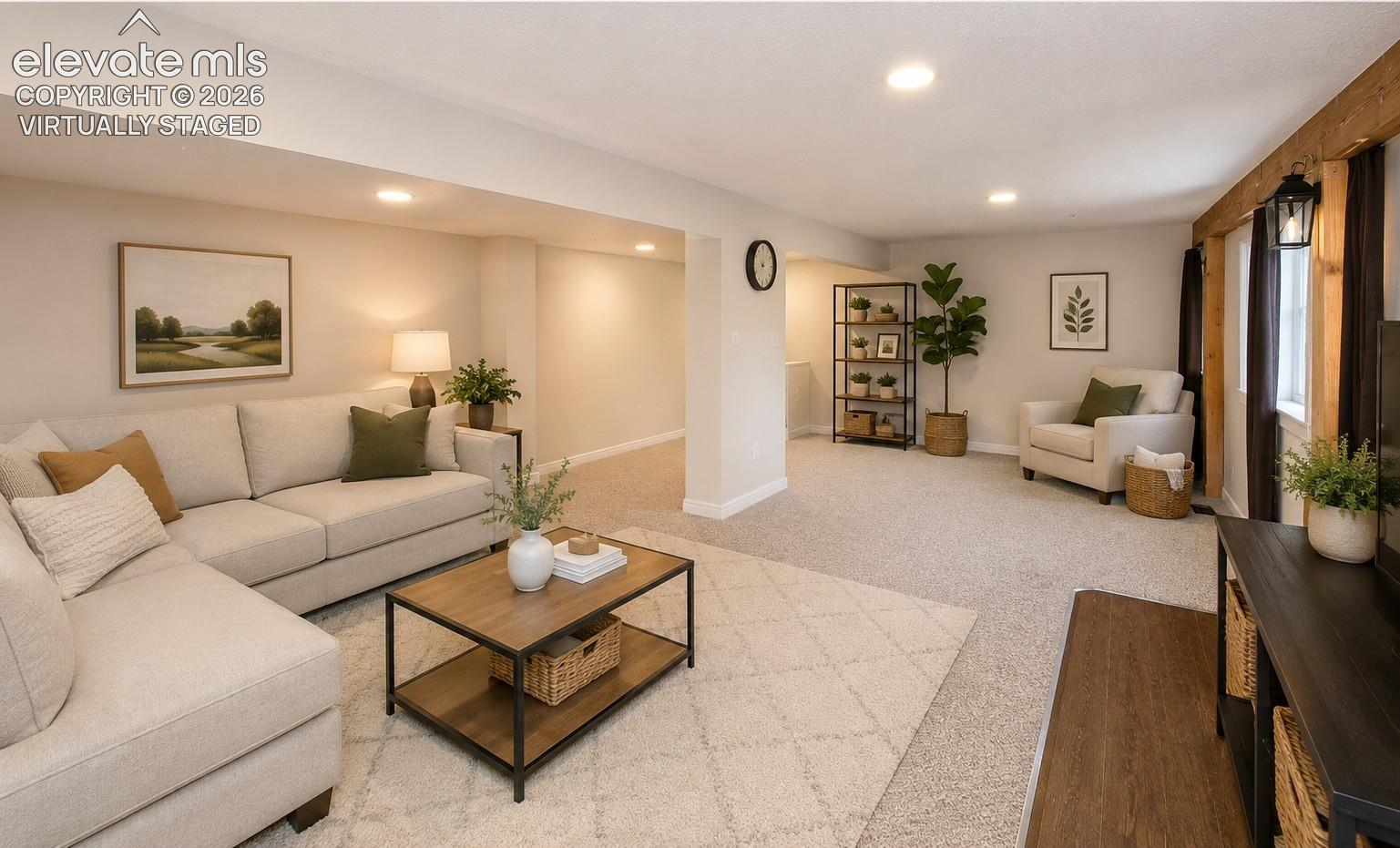 Virtually Staged Option for Lower Level