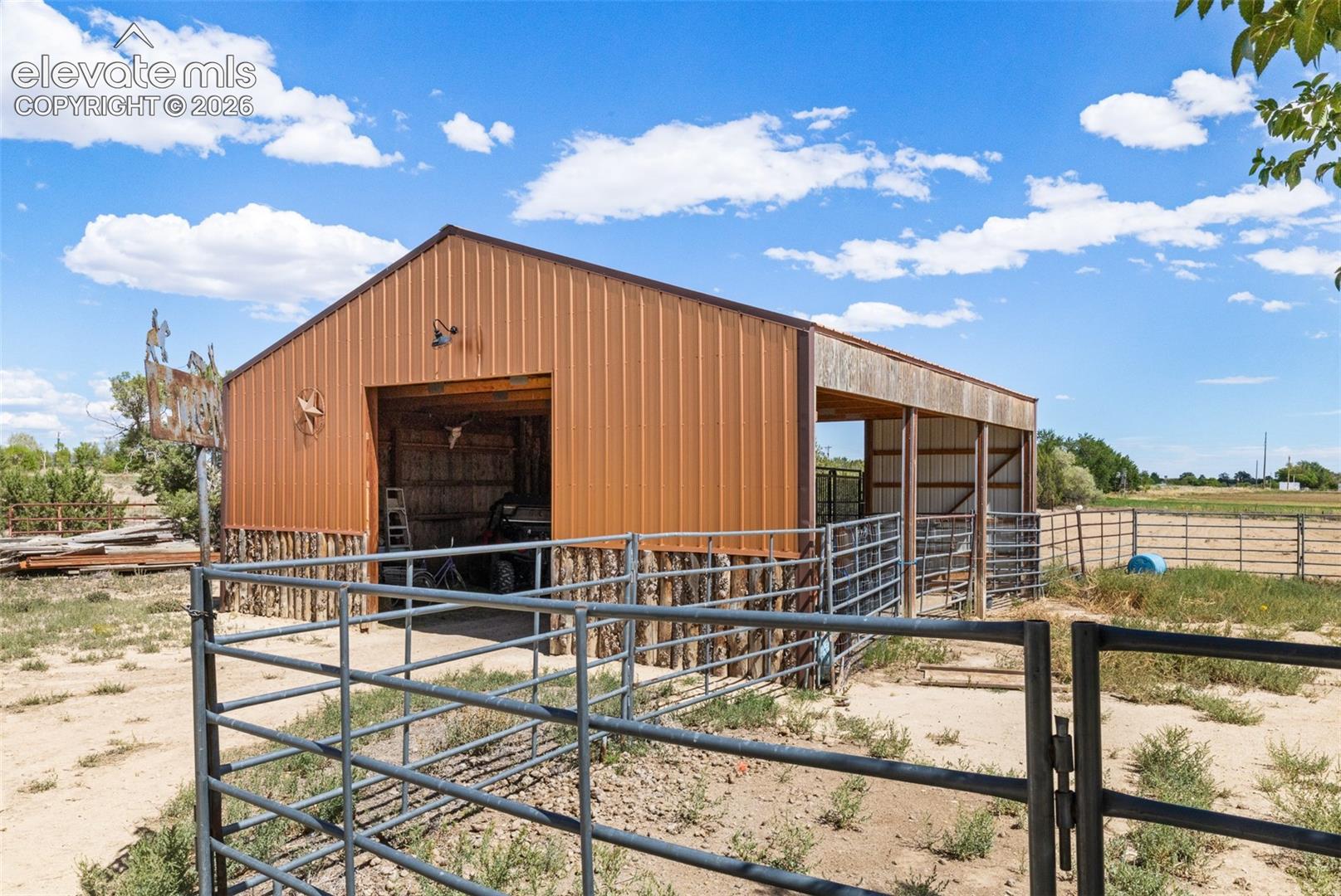 Barn with corrals and arena