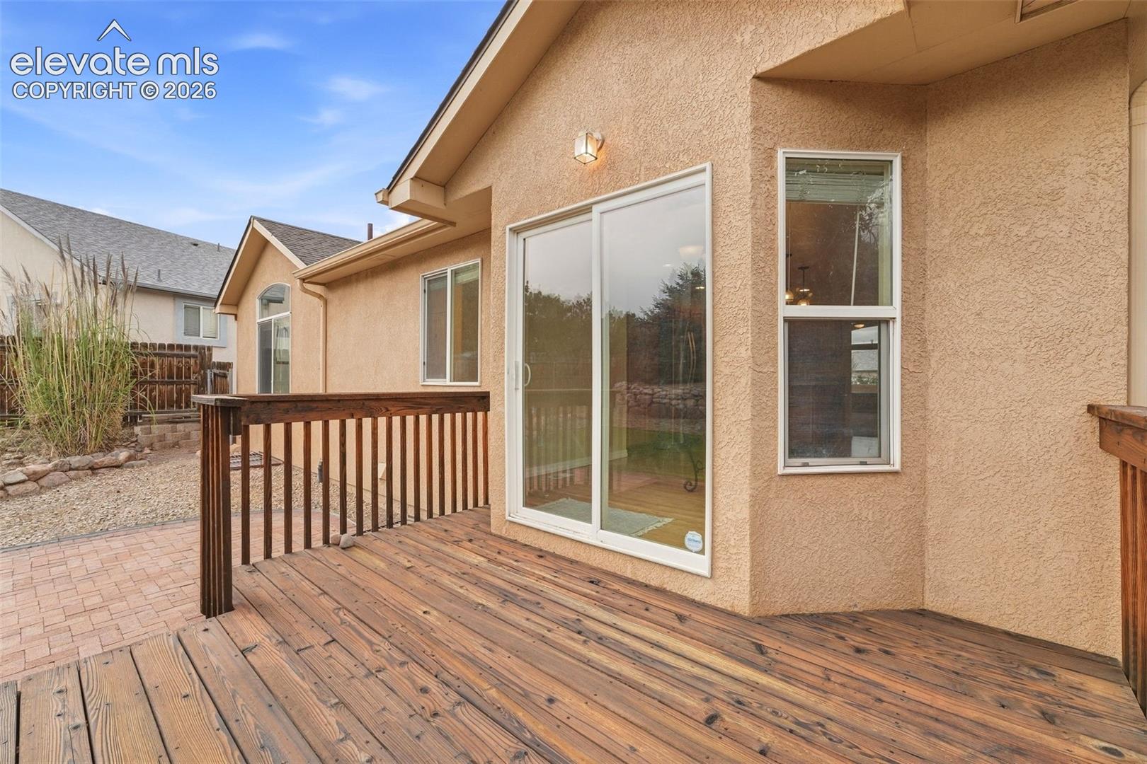 Freshly Stained Back Deck off Dining Area