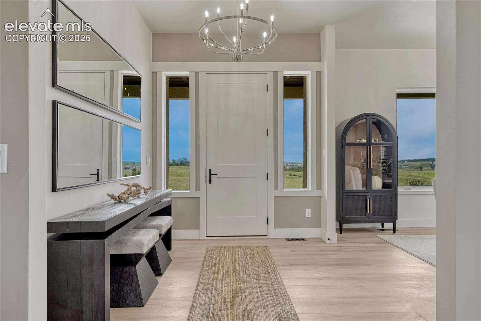 A large foyer and 10 ft ceilings welcome family and friends!
