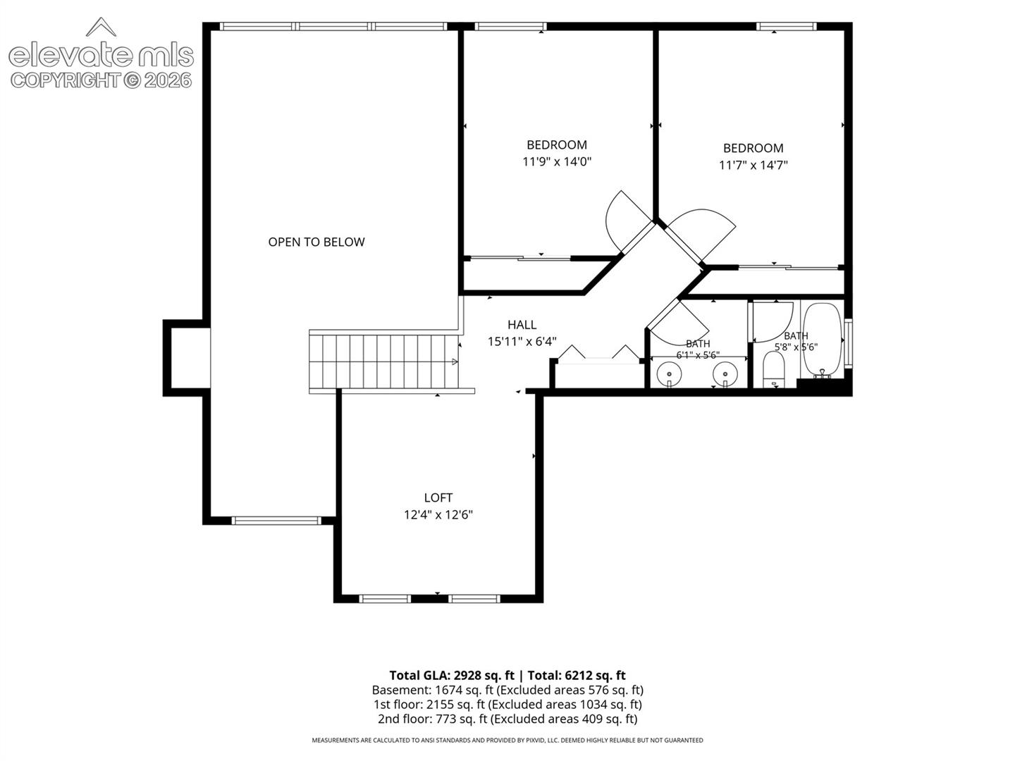 Upper Level Floor Plan!