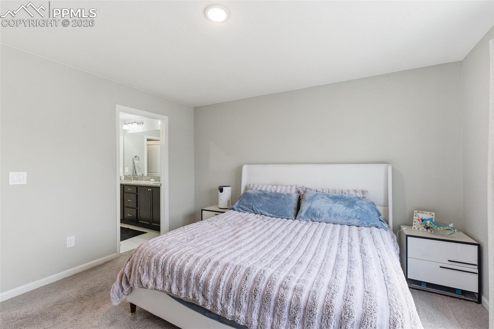 Upstairs is carpeted except for bathroom & laundry