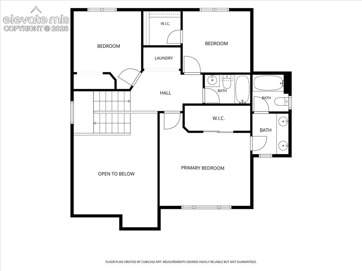 Upper level with convenient laundry area 