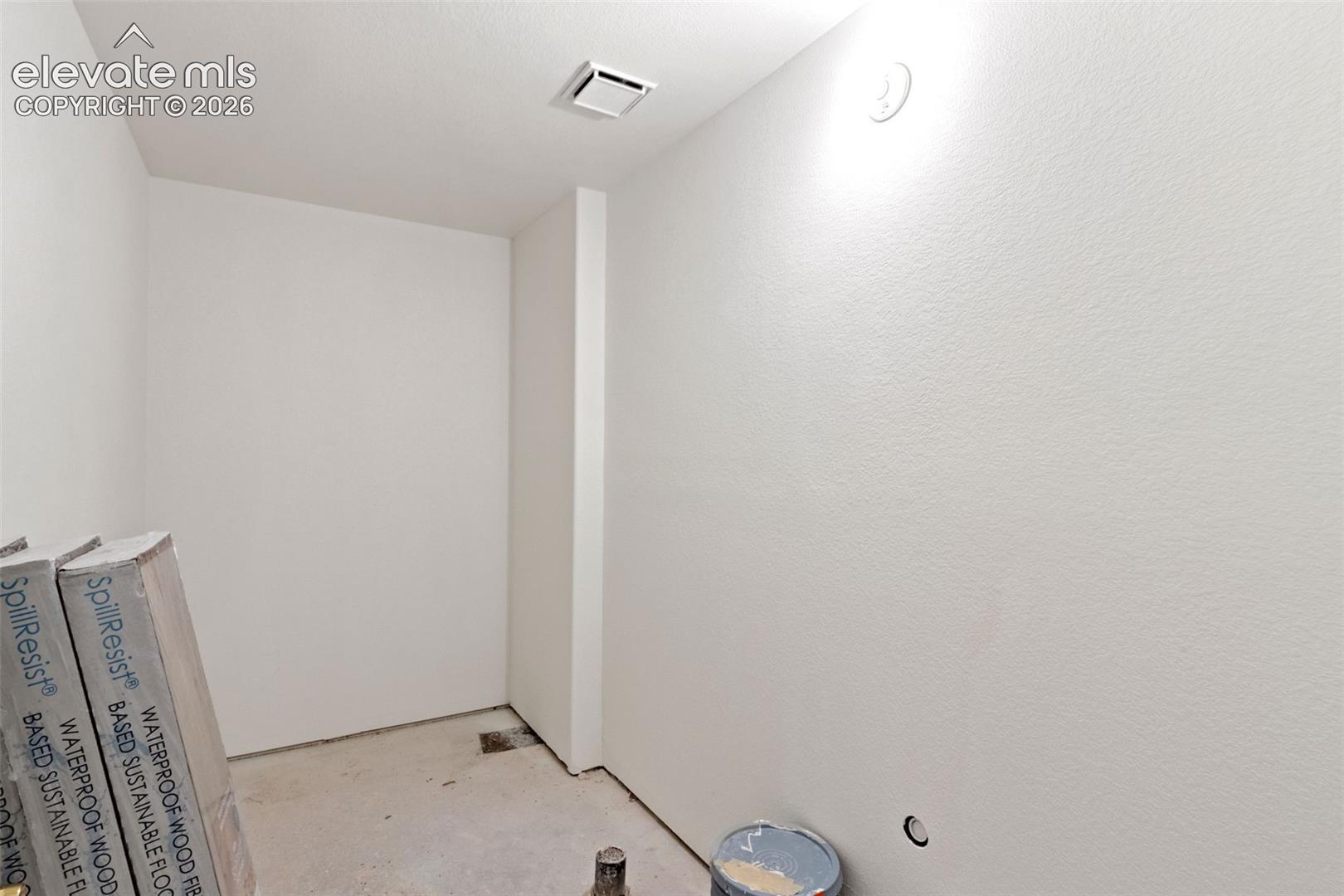 rough ins complete for a future basement bath