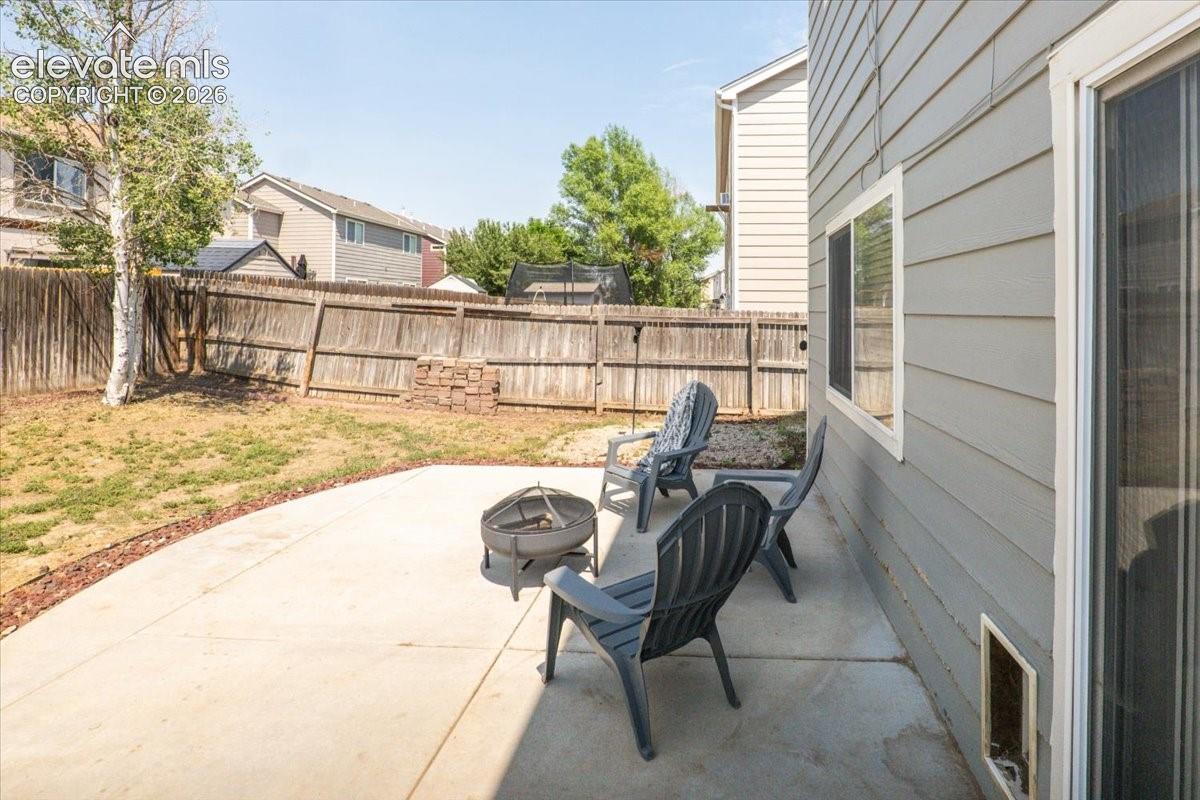 NEW 10' x 32' concrete patio for entertainment and cooking on the grill
