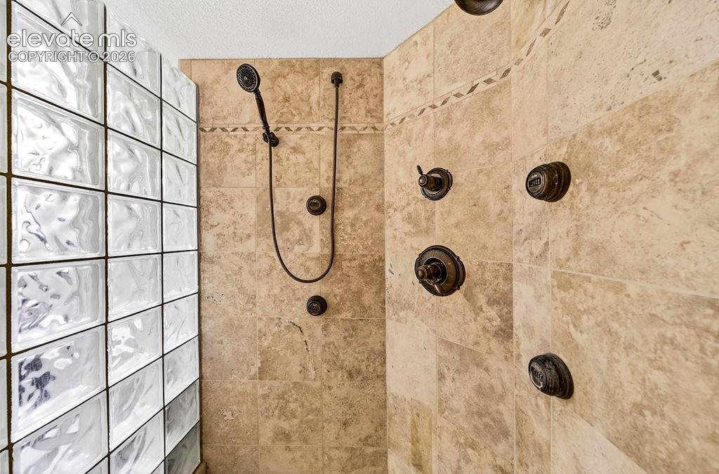 Shower in basement bathroom