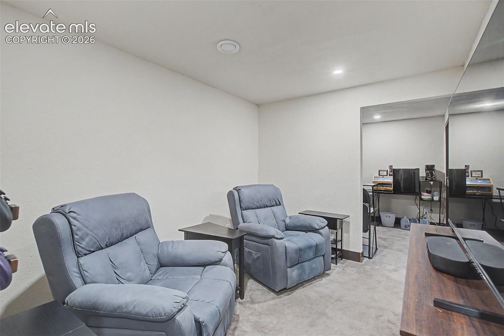 Private Sitting Area off Basement Bedroom