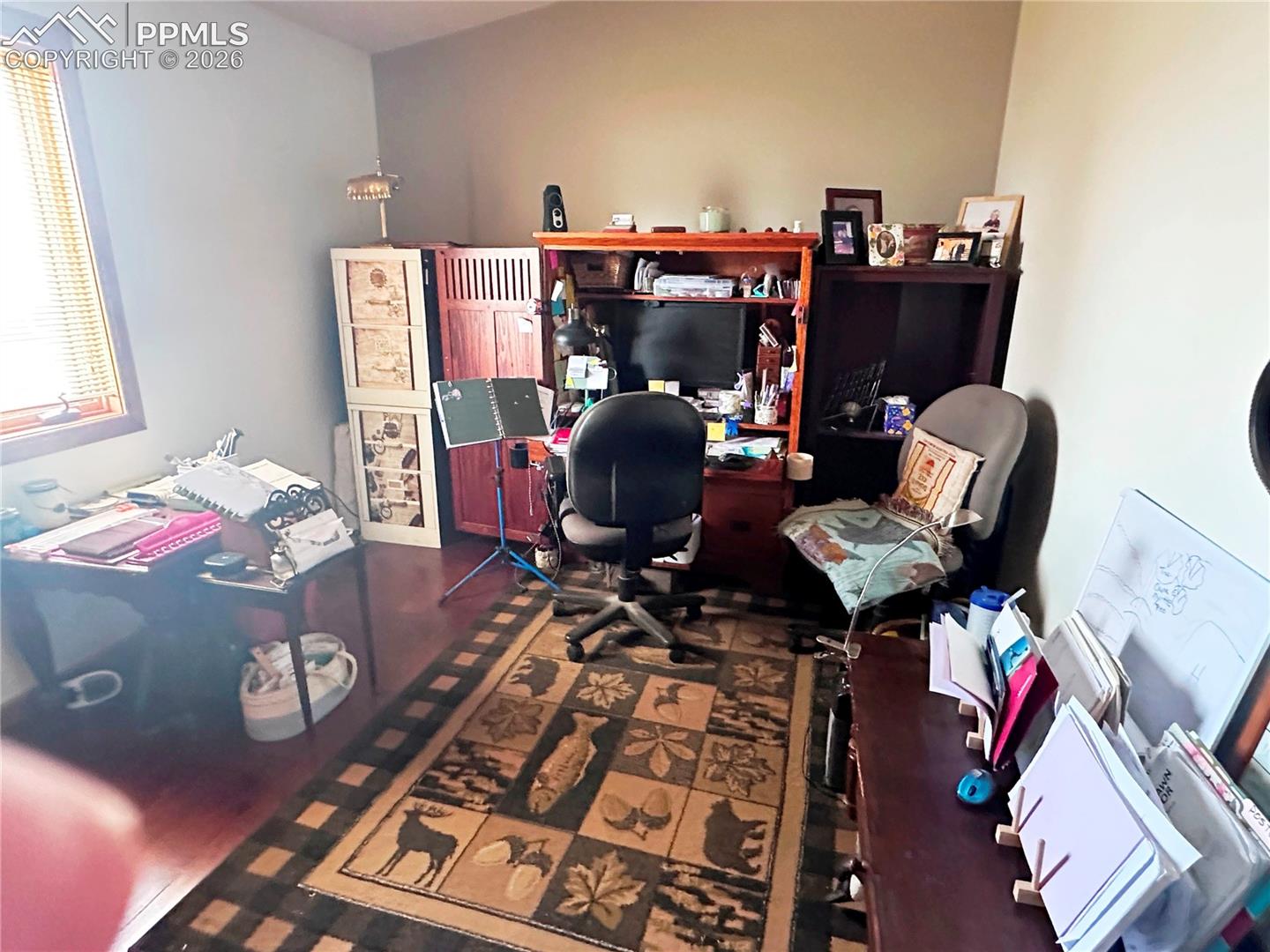 Bedroom 4, currently used as an office.