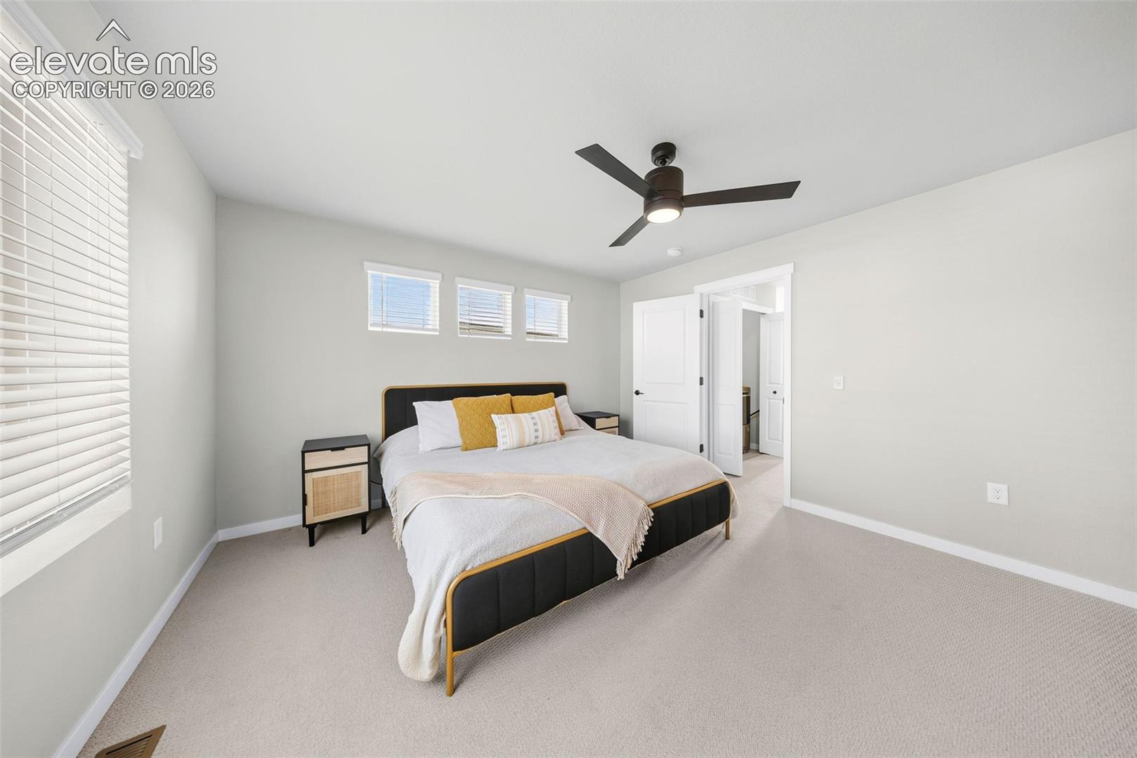 The primary suite has an adjacent laundry area and is the perfect spot to start and end your days. 