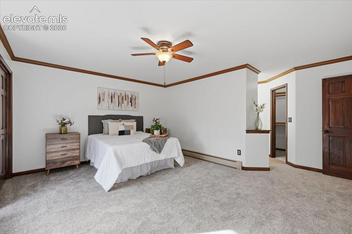 White walls with wood trim detailing