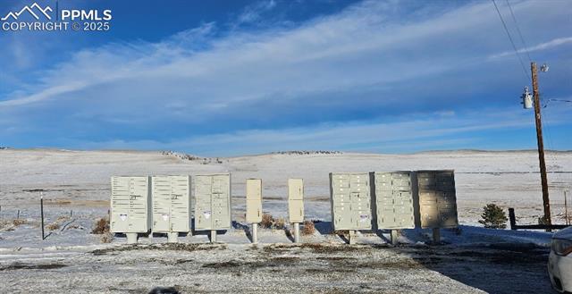 Mailboxes, nicely plowed when there is snow.