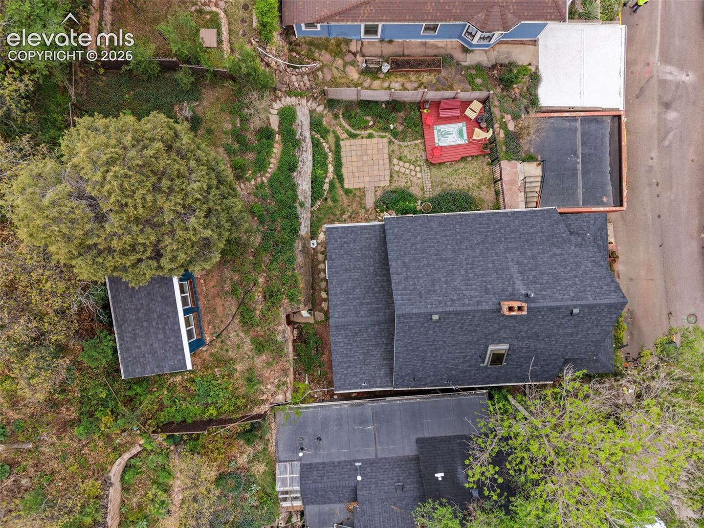 Aerial view of property
