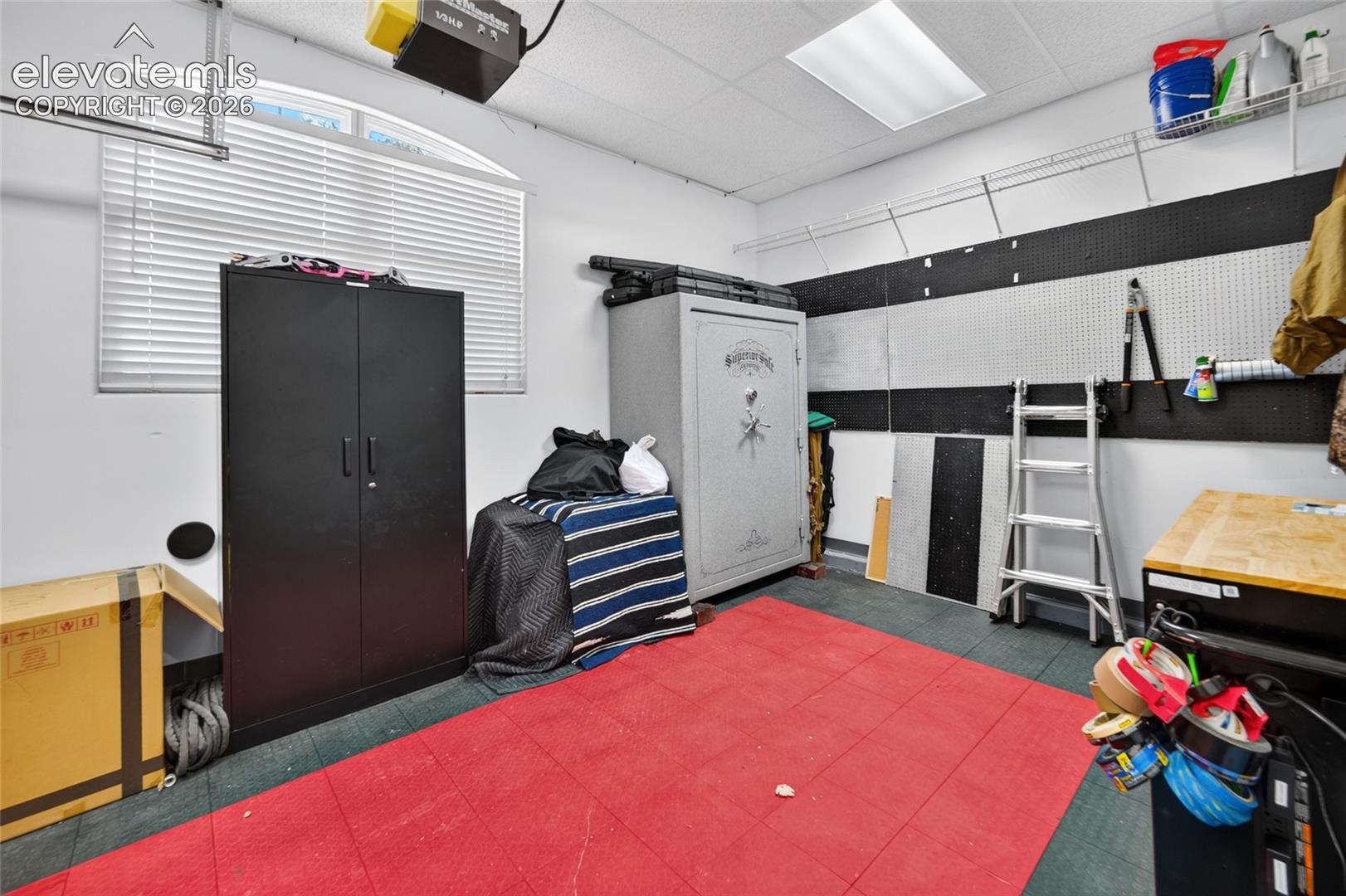 storage room with rubber floors!
