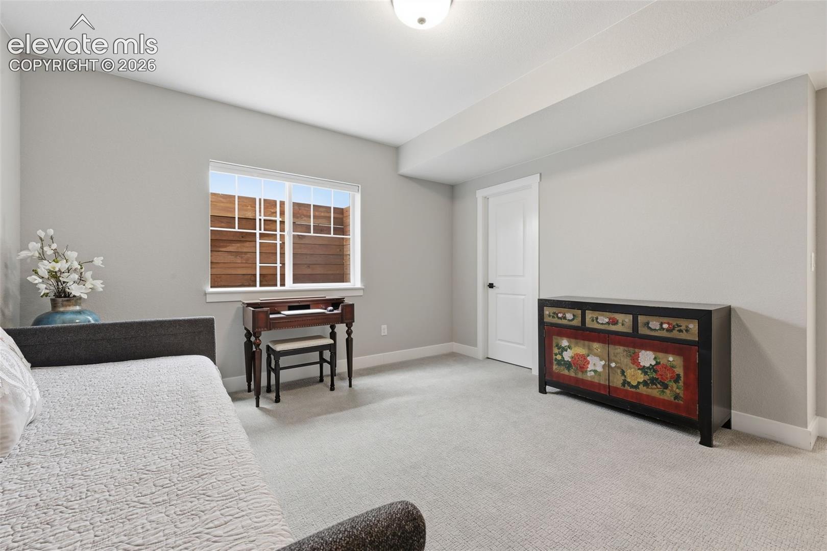 secondary bedroom in basement