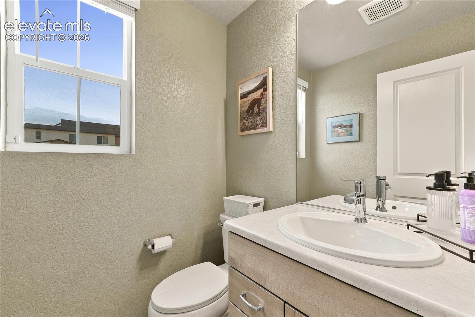 Main level half bath.