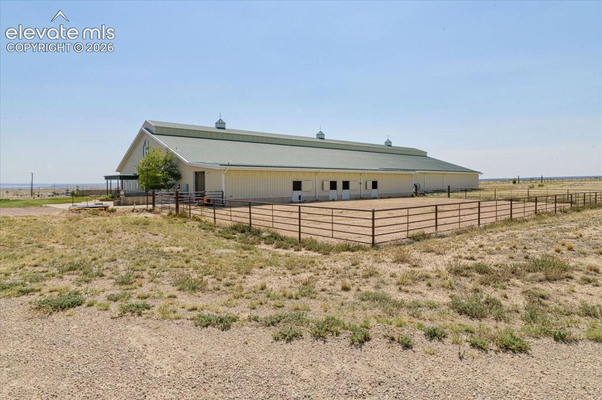 72 ft. X 100 ft. all pipe enclosed turn out area.