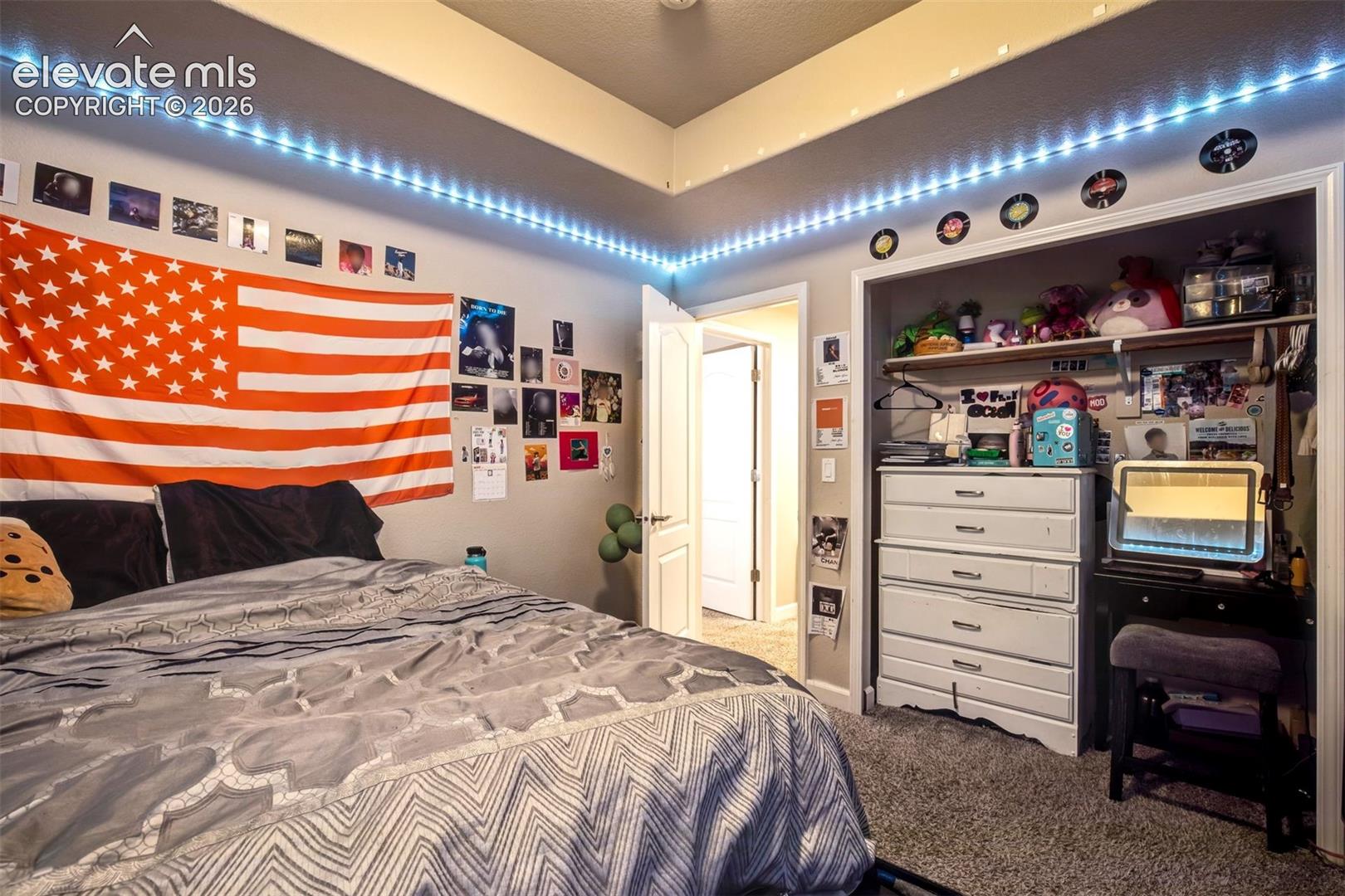 Basement Bedroom #1 with recessed ceiling