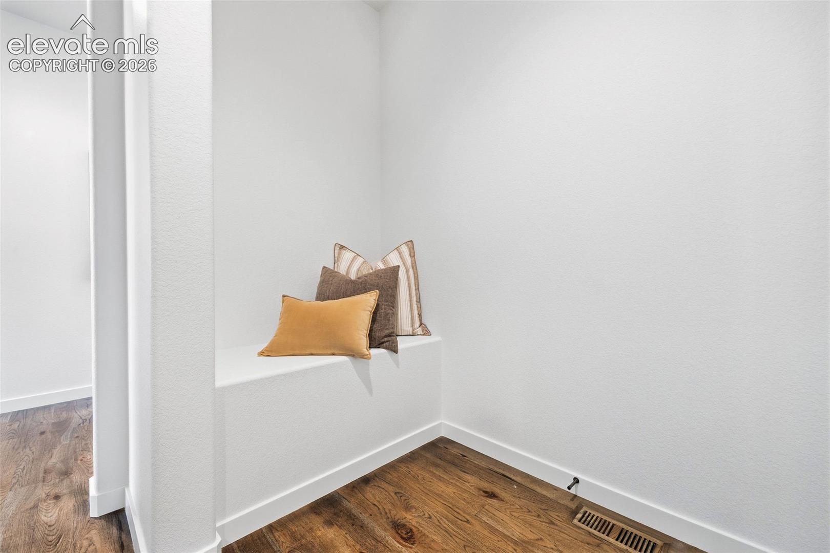 There's a place for everything in this home: drop bags and take off your shoes at the garage entrance.