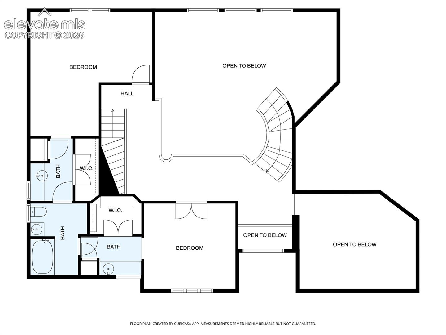 Upstairs floorplan