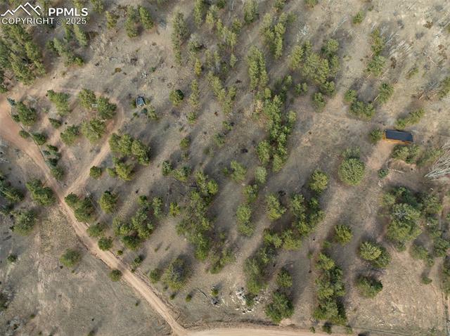 Aerial overview of property's location featuring rural landscape