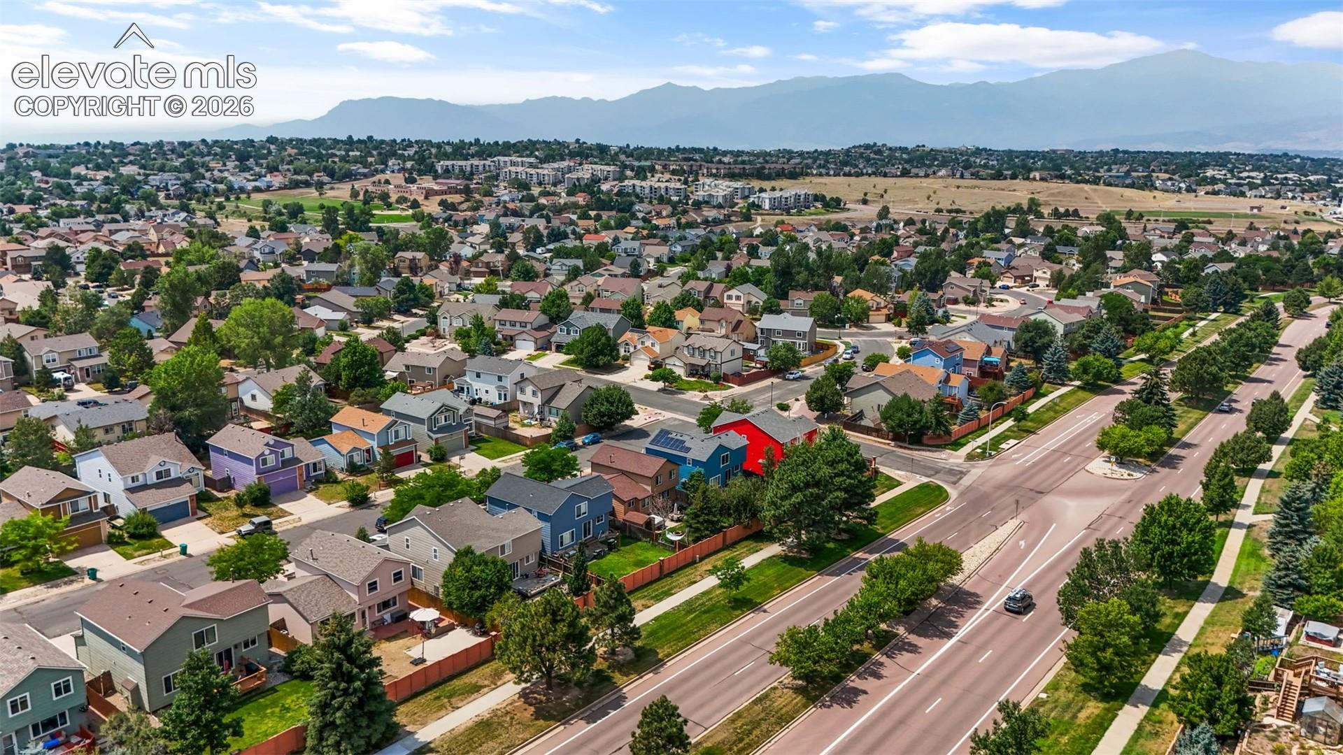 3rd house from the left, backs to Dublin. 