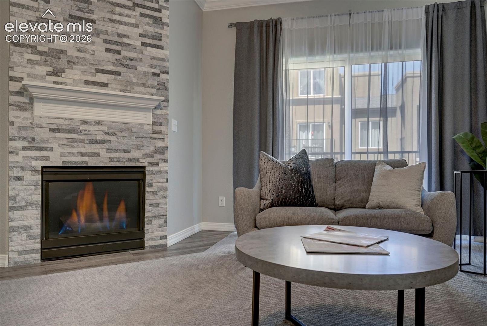 Gas Fireplace and Walkout to private patio