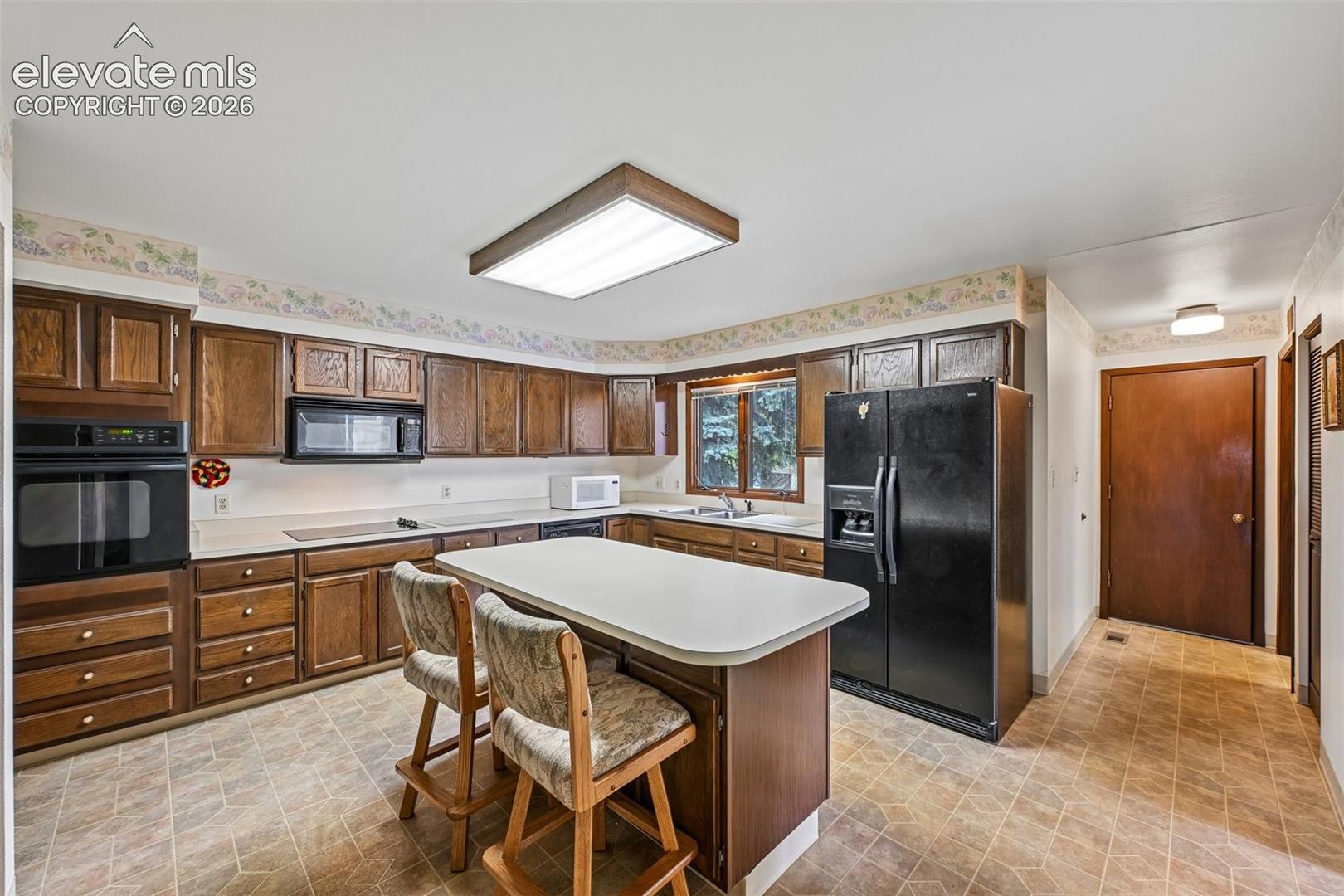 ample cabinetry and island