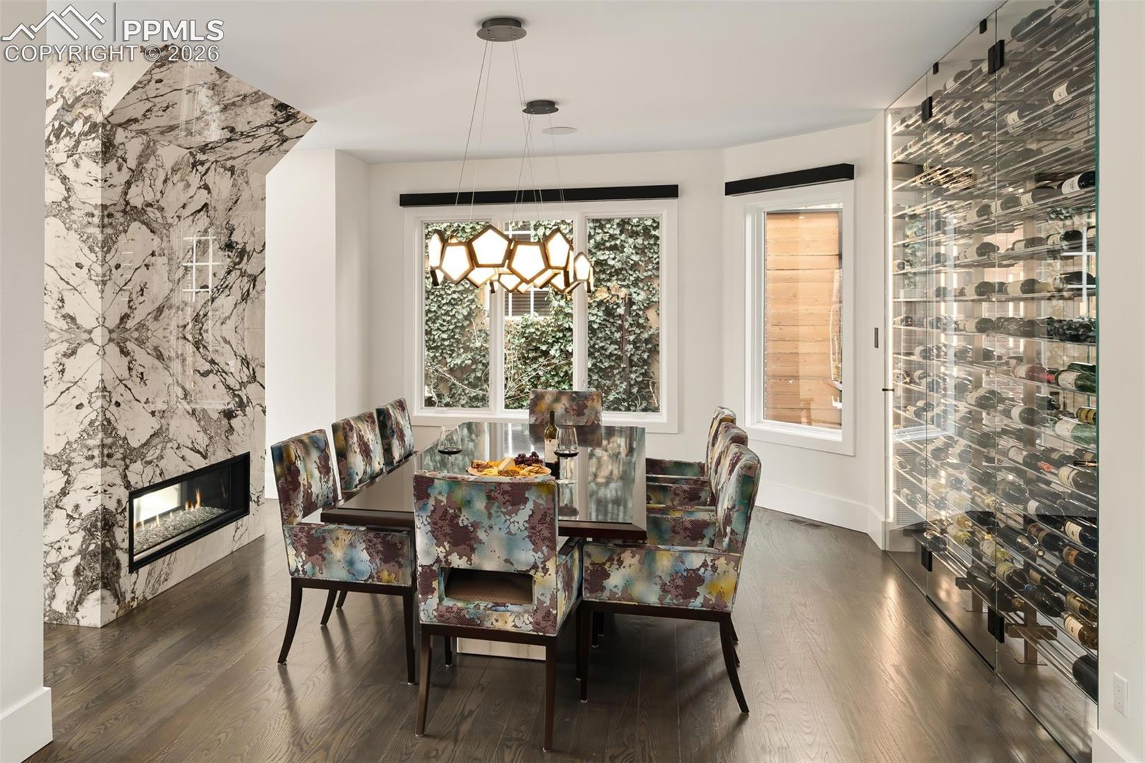 Fireplace In The Dining Room