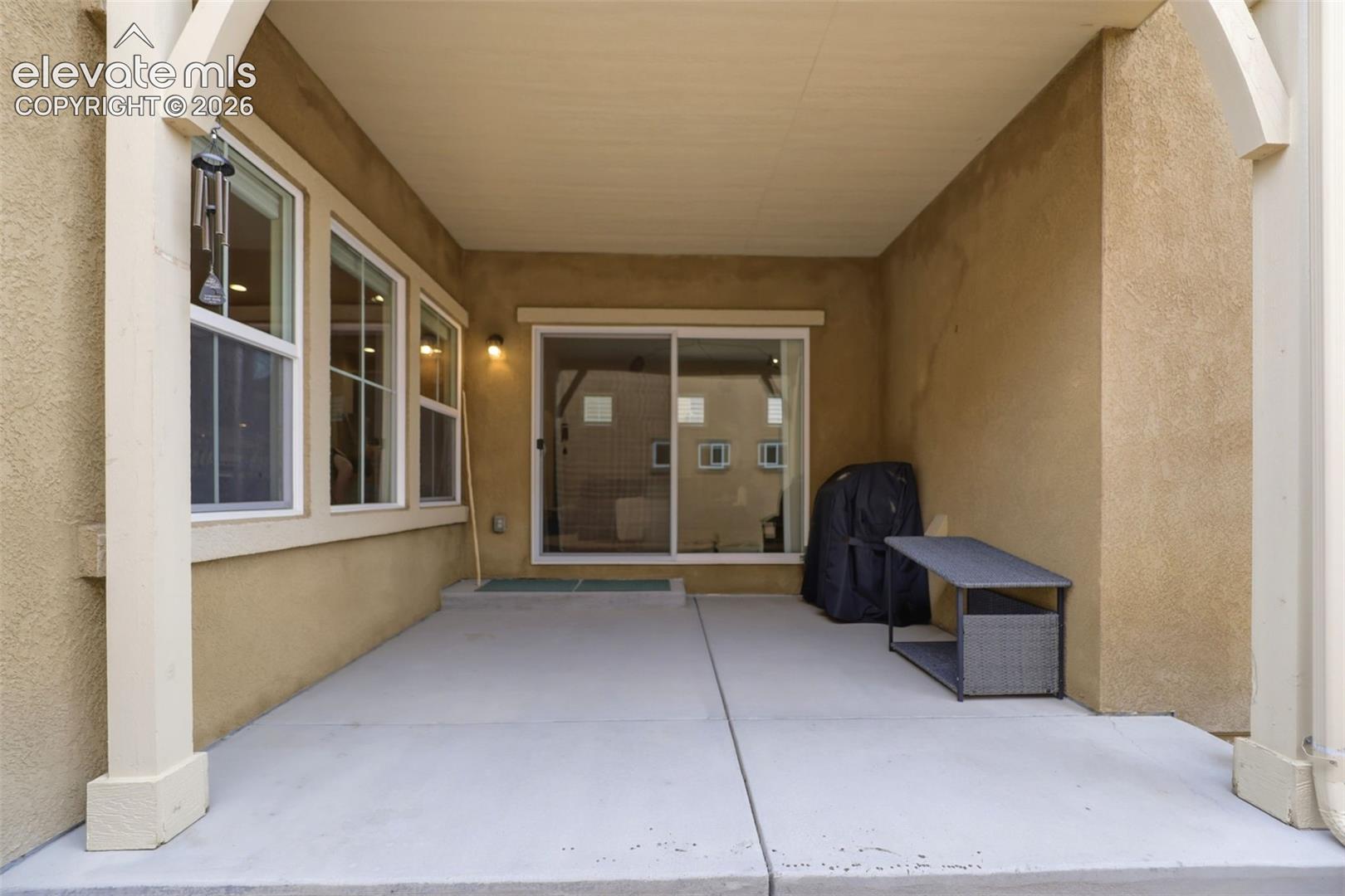 Covered patio off the living area
