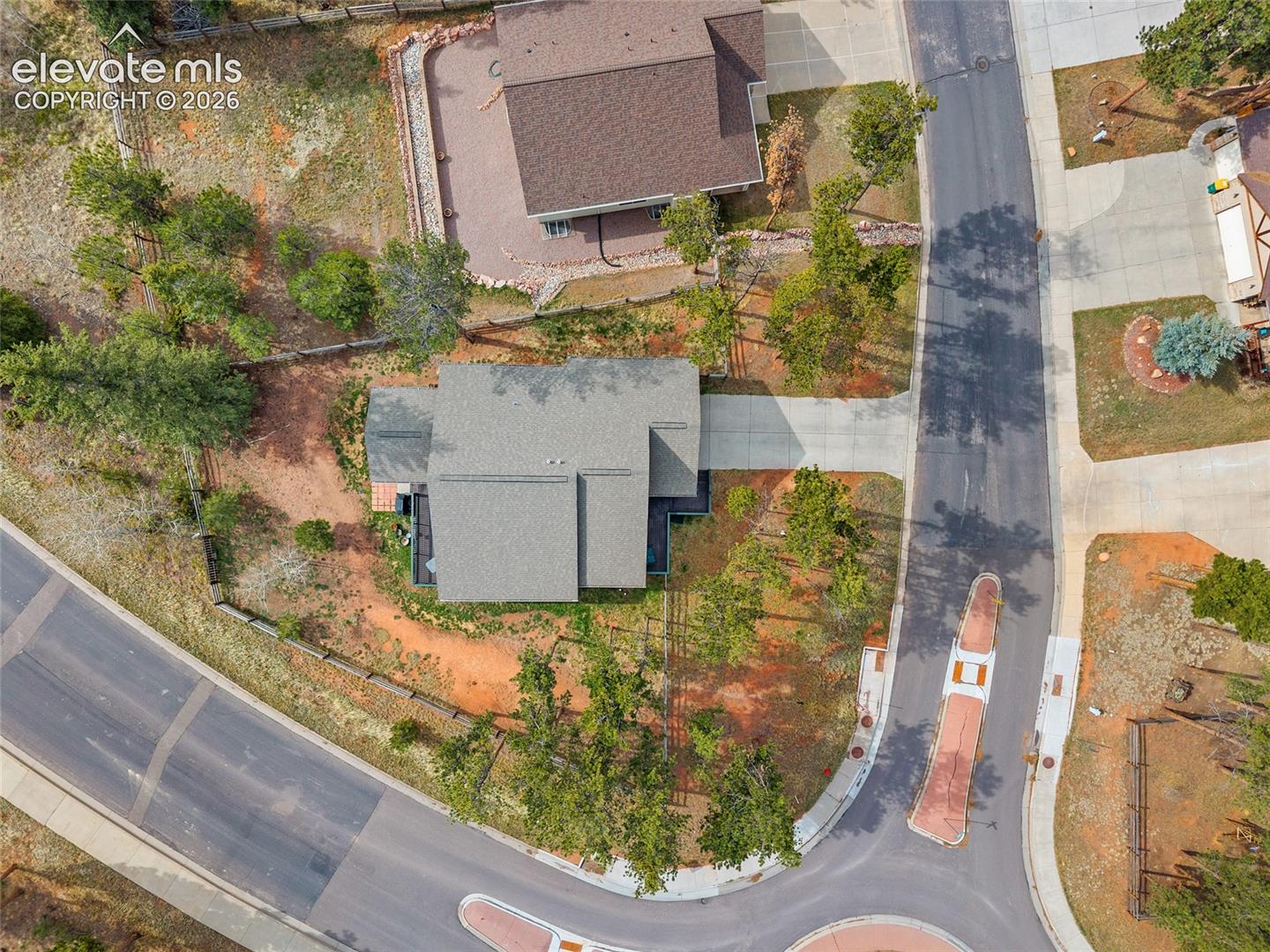 Aerial view of the neighborhood