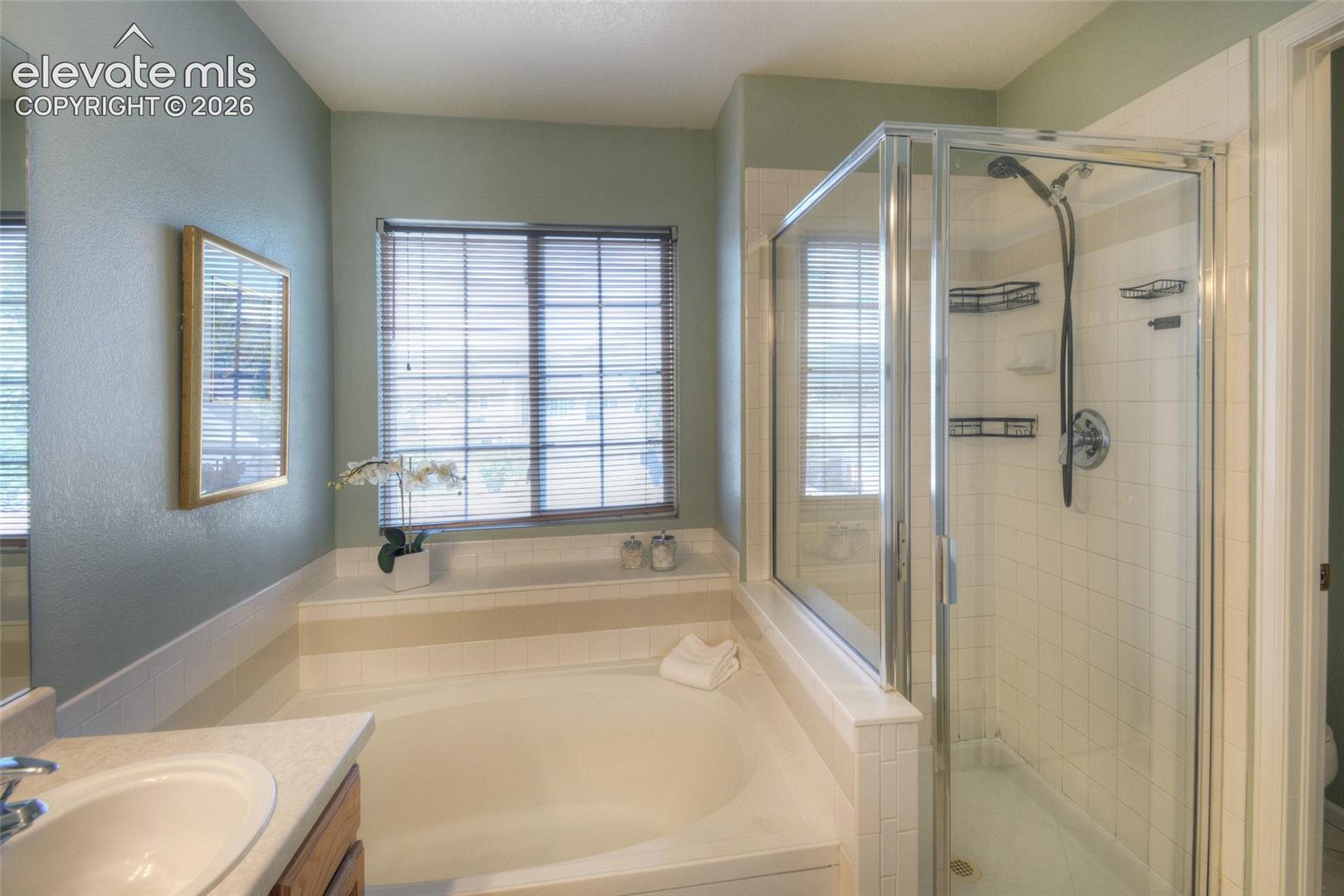 5 piece bath in the primary bedroom to include a separate toilet area and walk in closet.