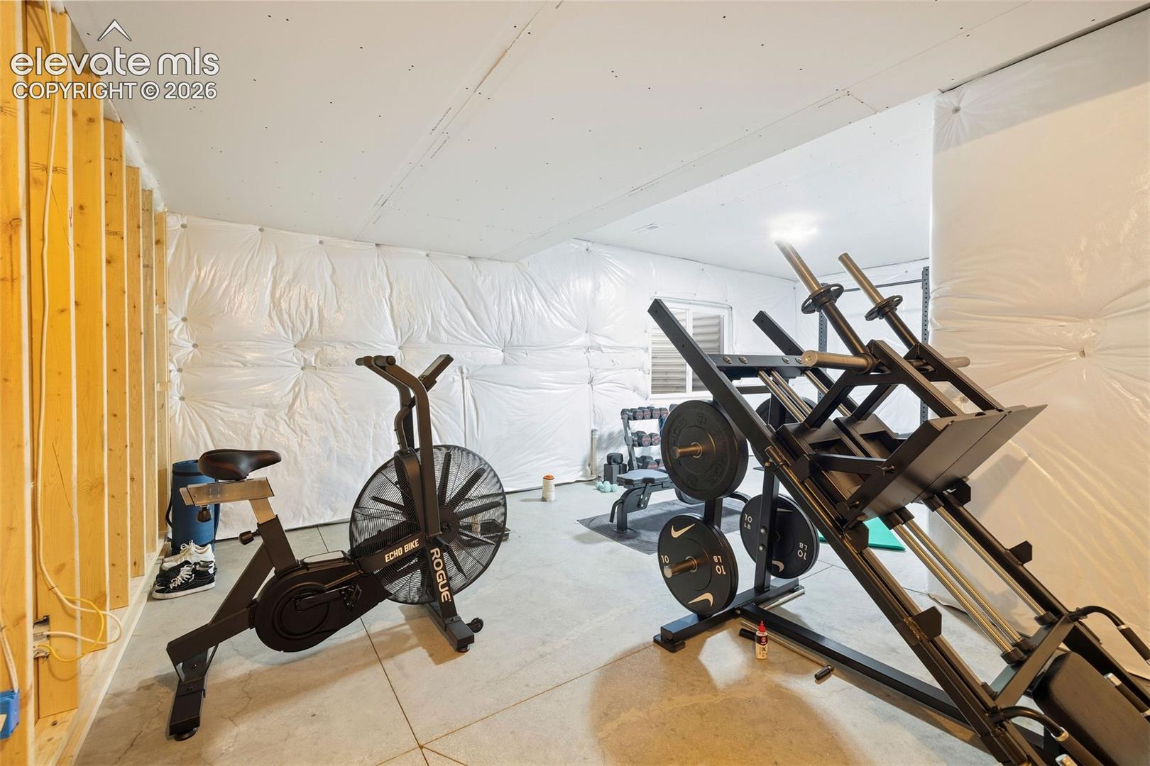 The unfinished junior suite in the basement is currently being used as an exercise room. The room is pre-plumbed for an ensuite bath. Easy to finish if you'd lke the second junior suite, a fifth bedroom or just extra space!