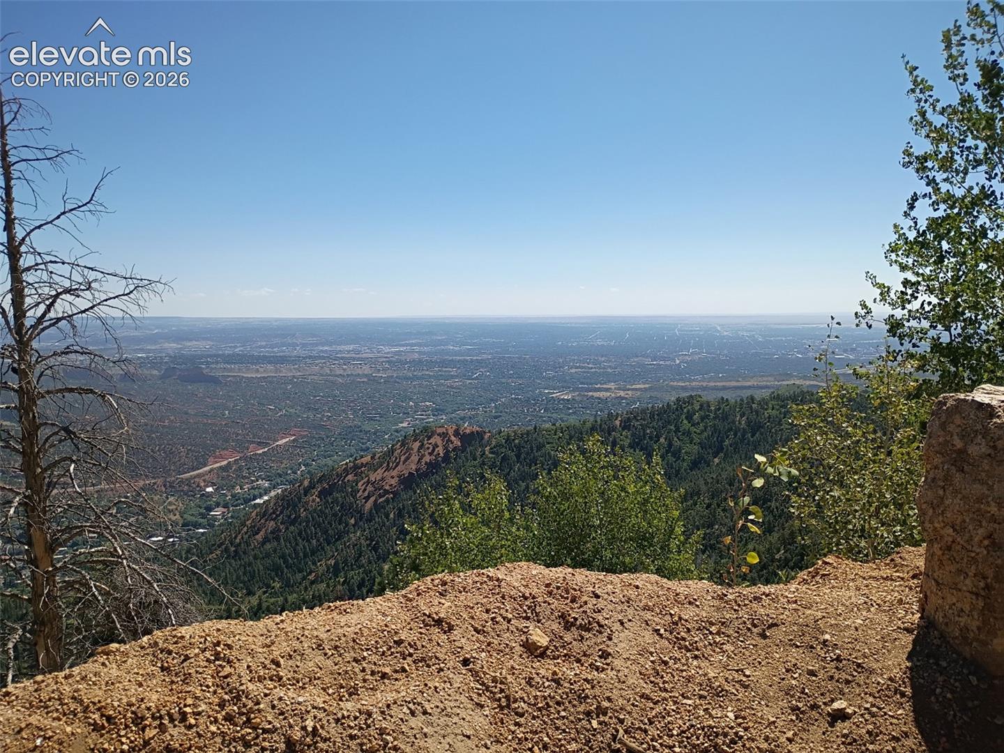 View Overlooking Colorado Springs on the Drive to the lot