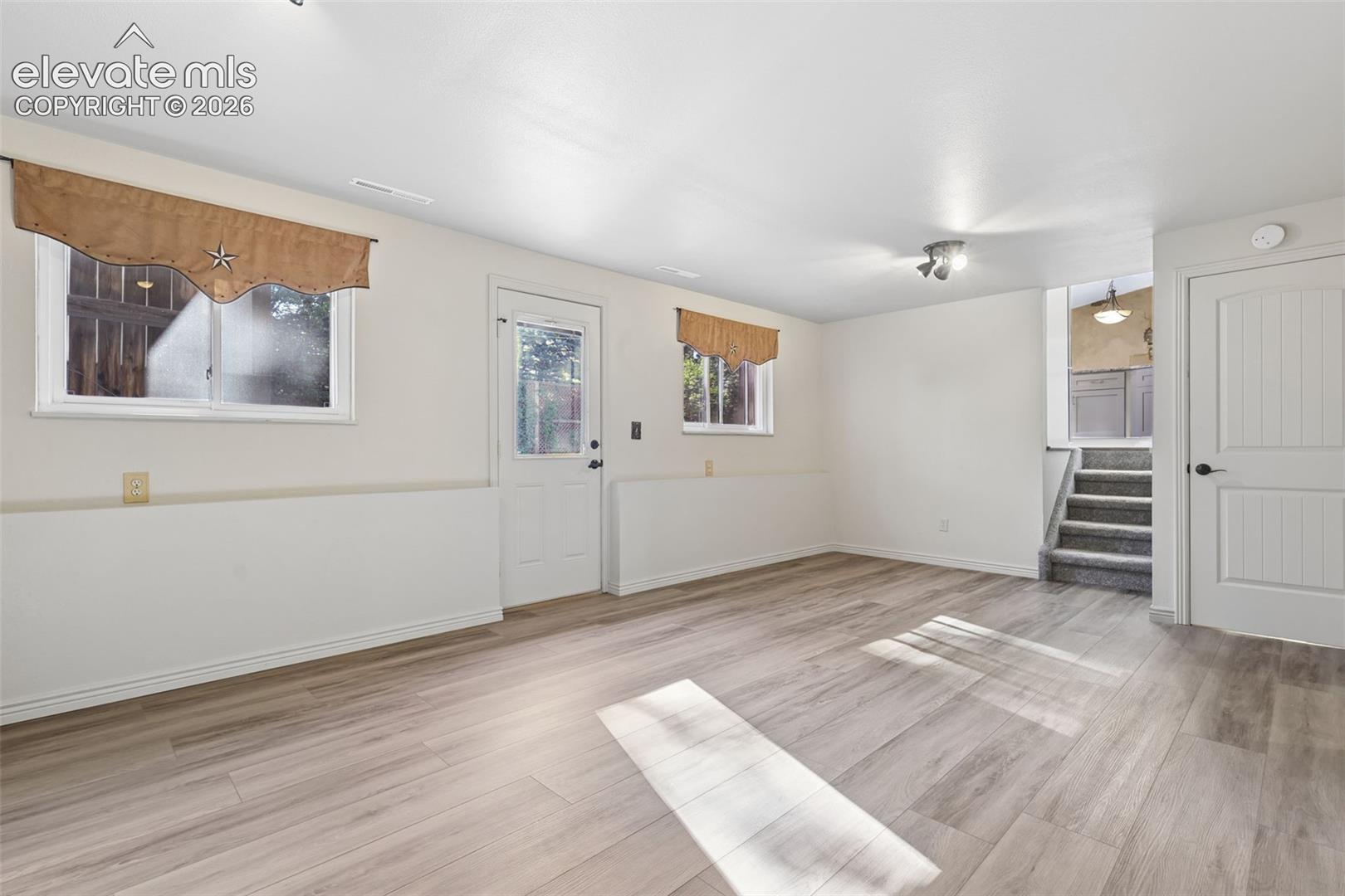 Family Room with walk-out to back-yard