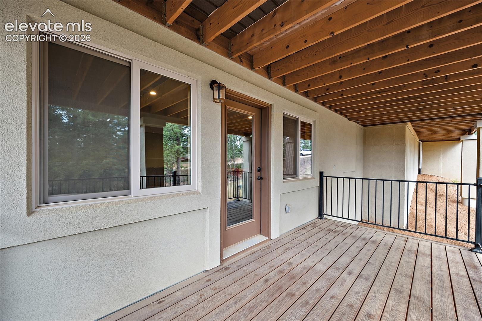 Deck off family room lower level