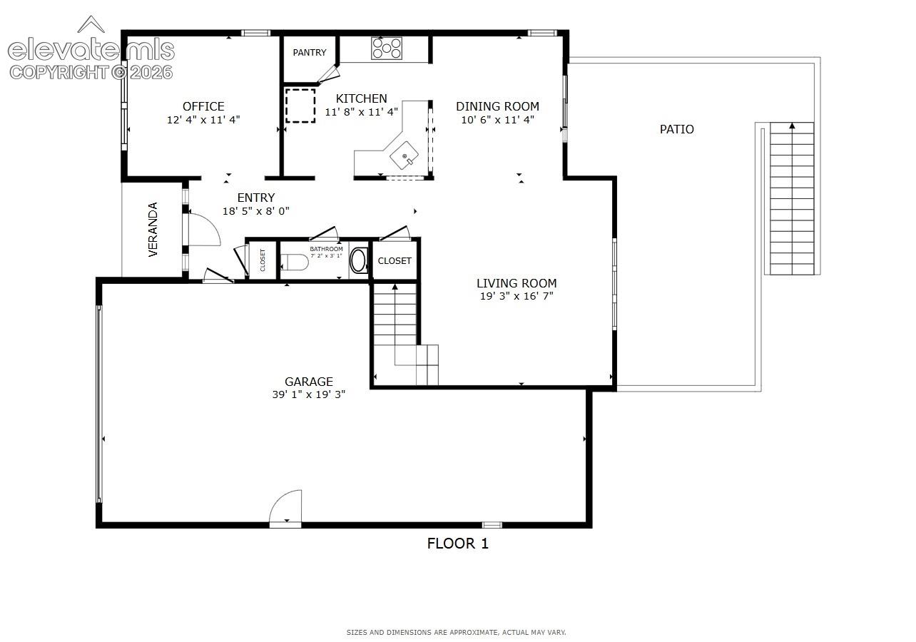 Floor plan - main level