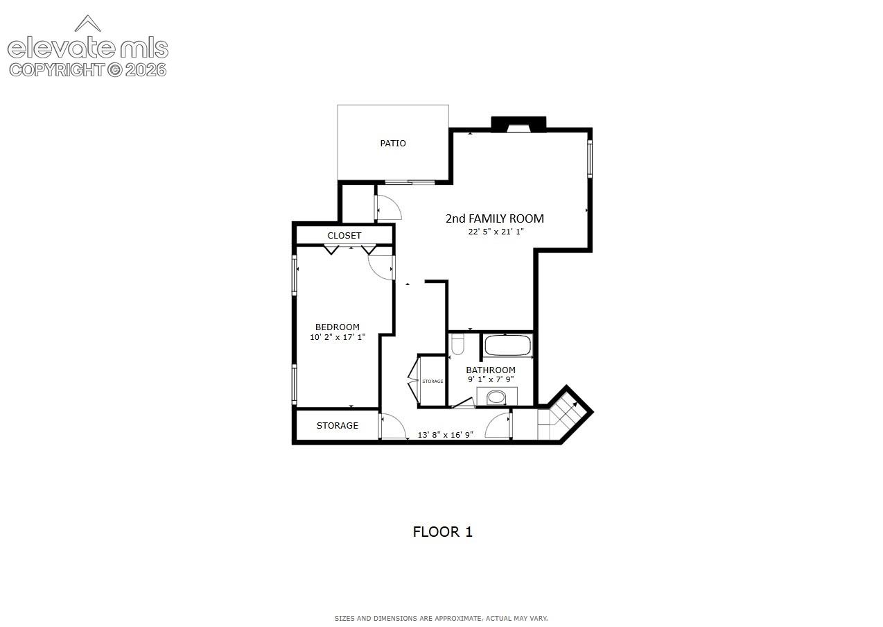 Floor plan - first level (lower level)