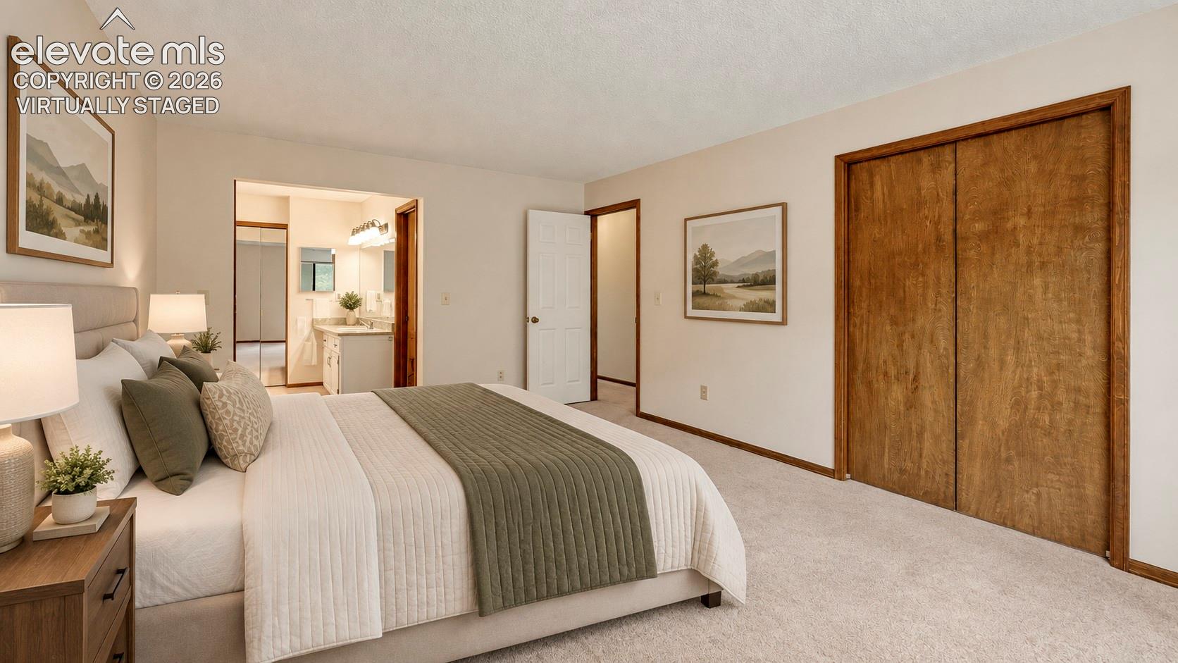 Virtually Staged Primary Bedroom