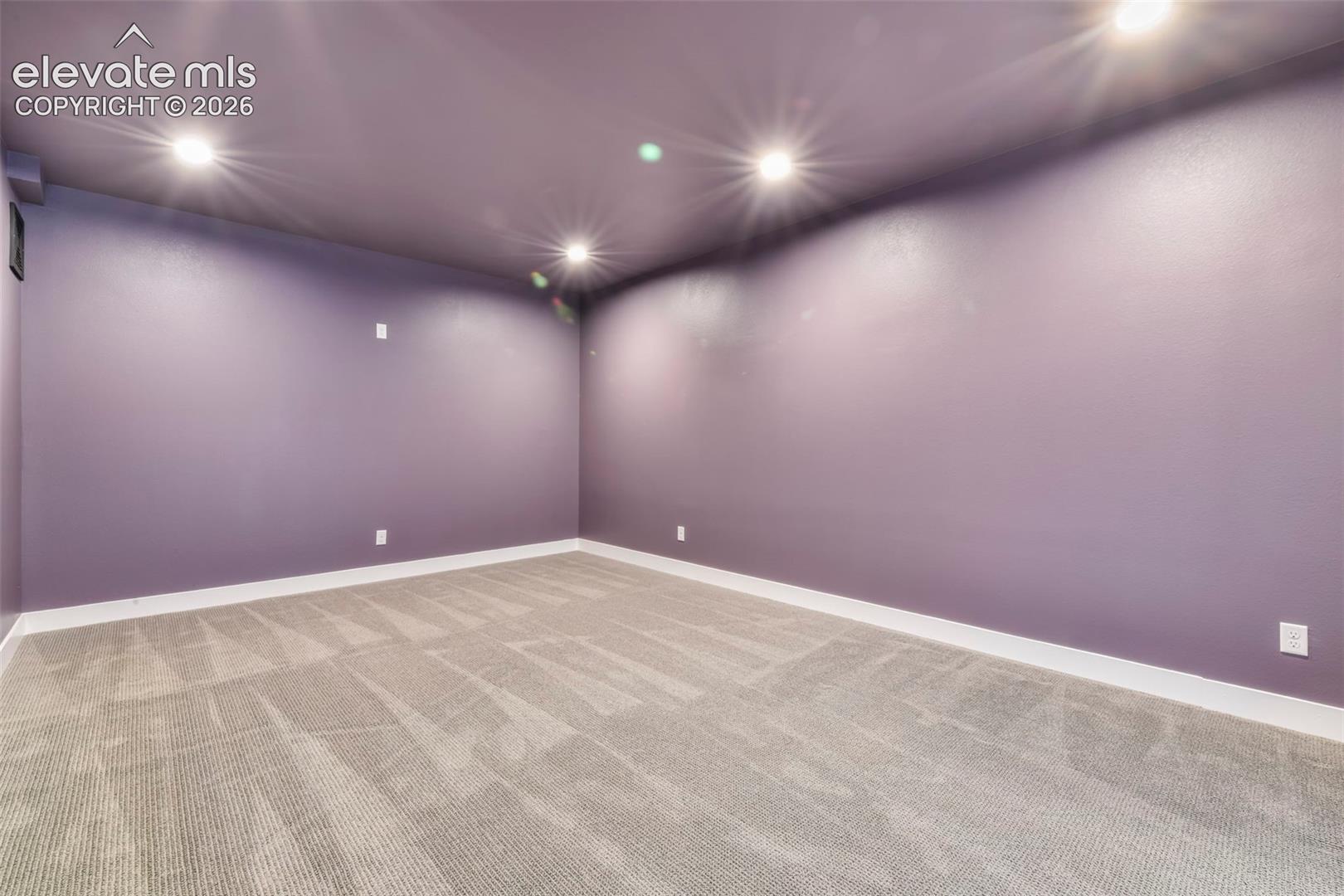 Incredible space ready for a theater room