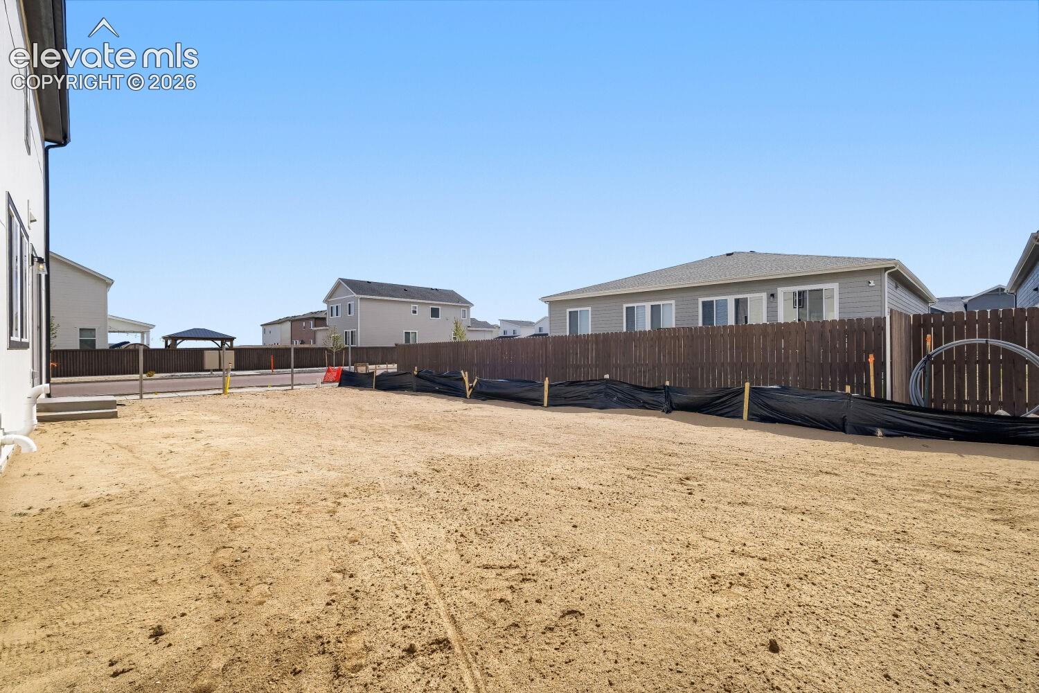 Backyard - full fencing in progress