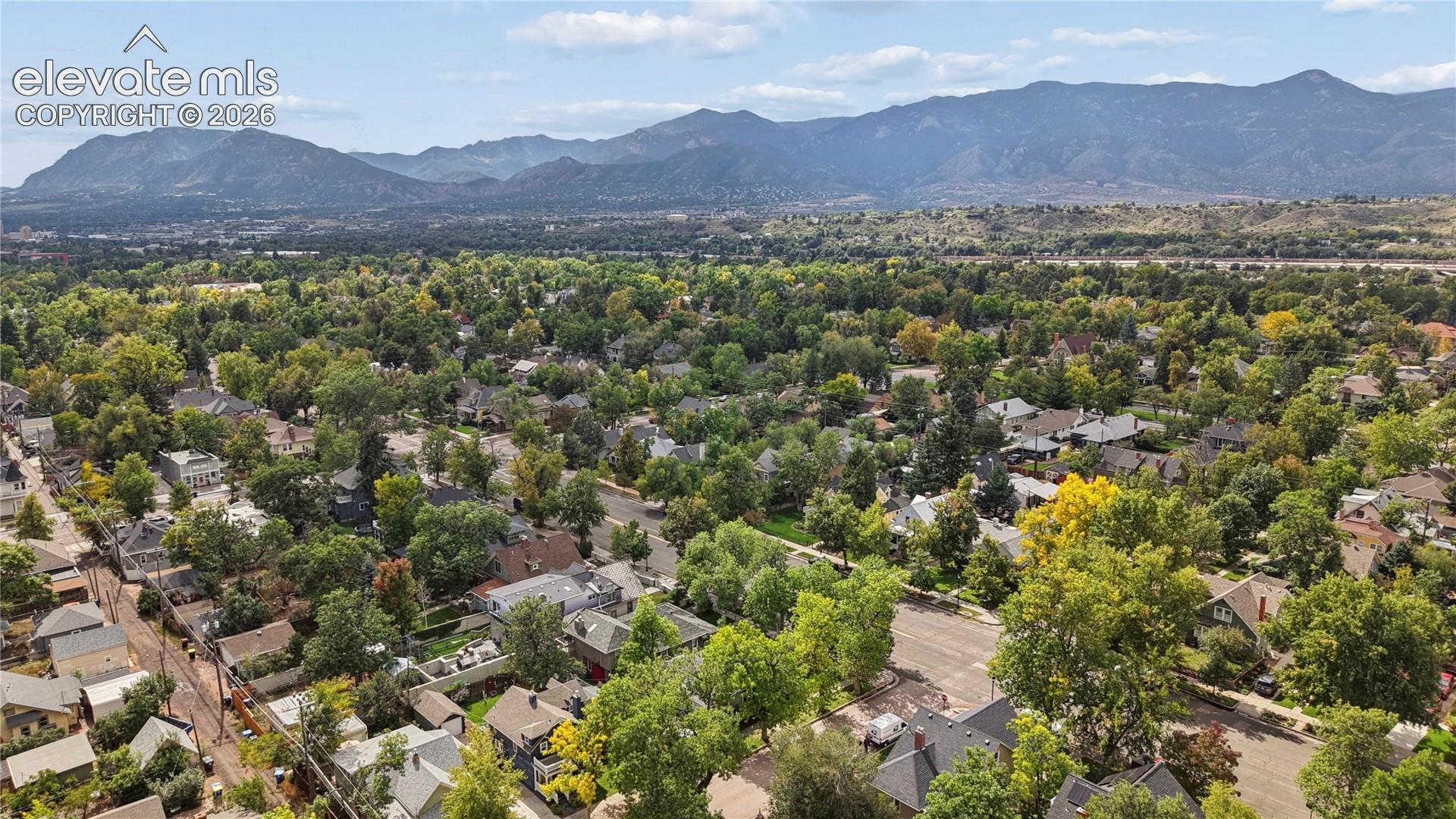 Aerial View of Neighborhood and Surrounding Area