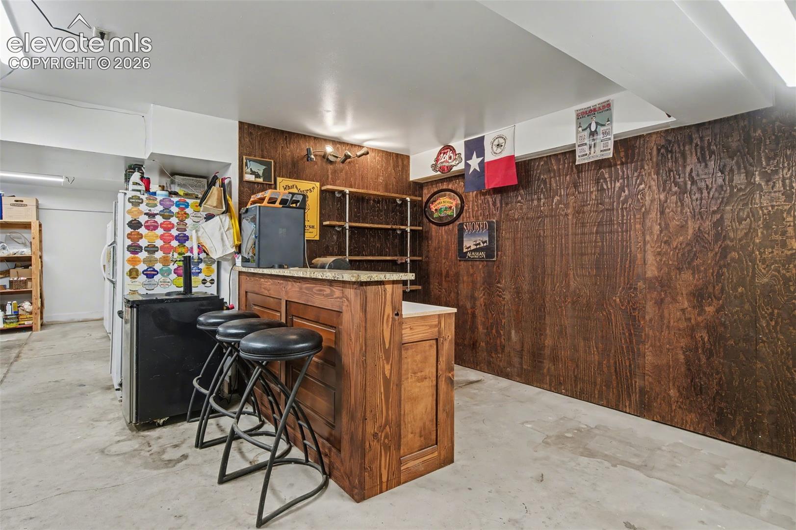 Dry bar in garage