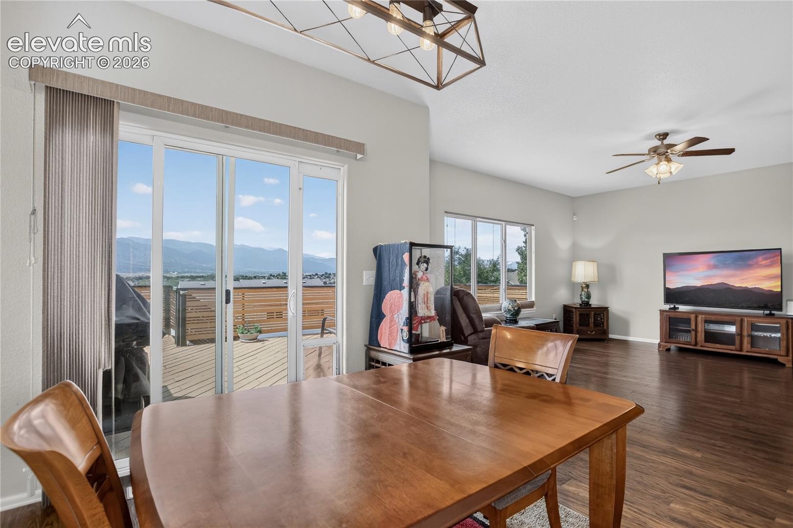 Large windows bring in lots of natural light