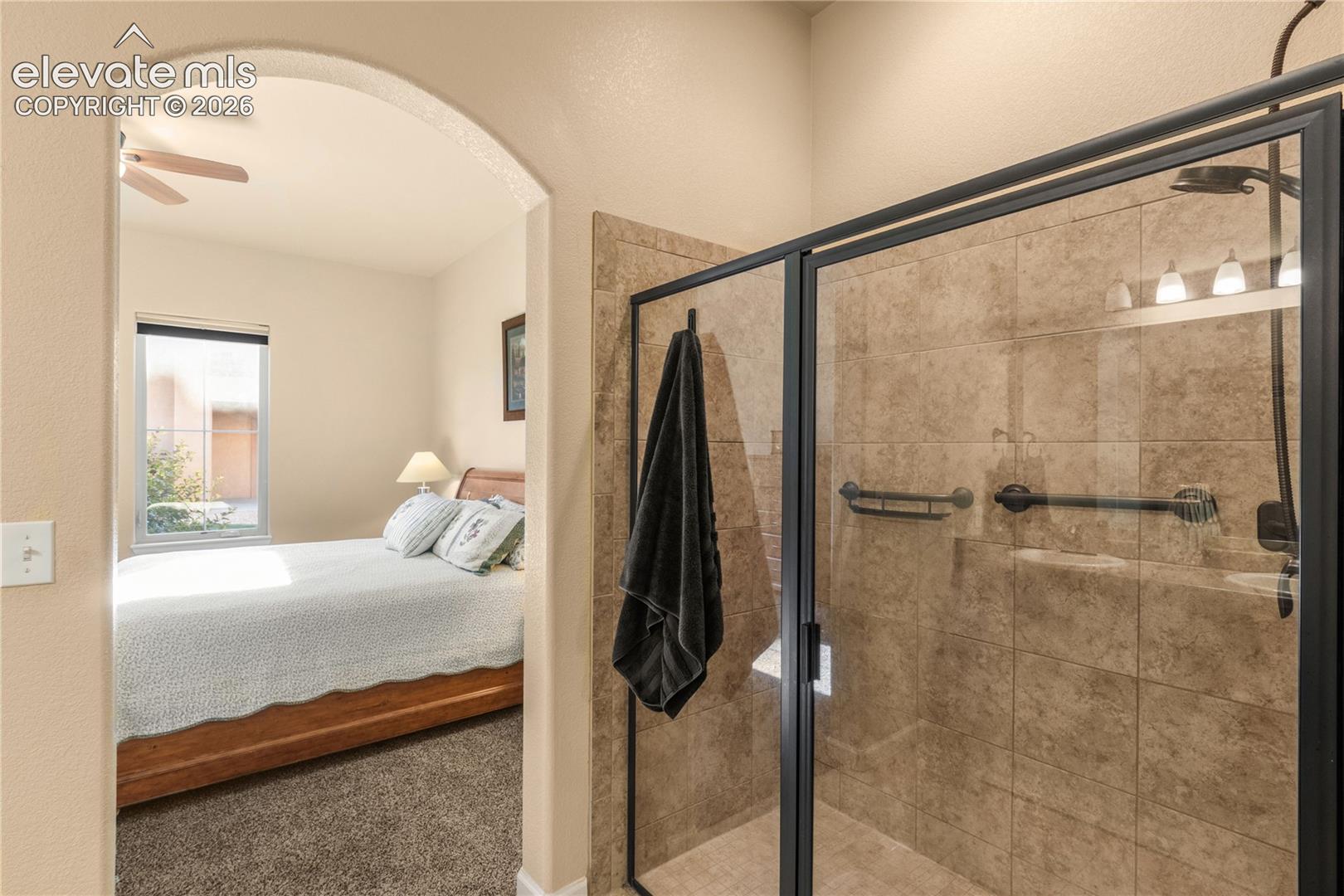 Spacious ADA compliant shower and Toilet with Walk-in Closet