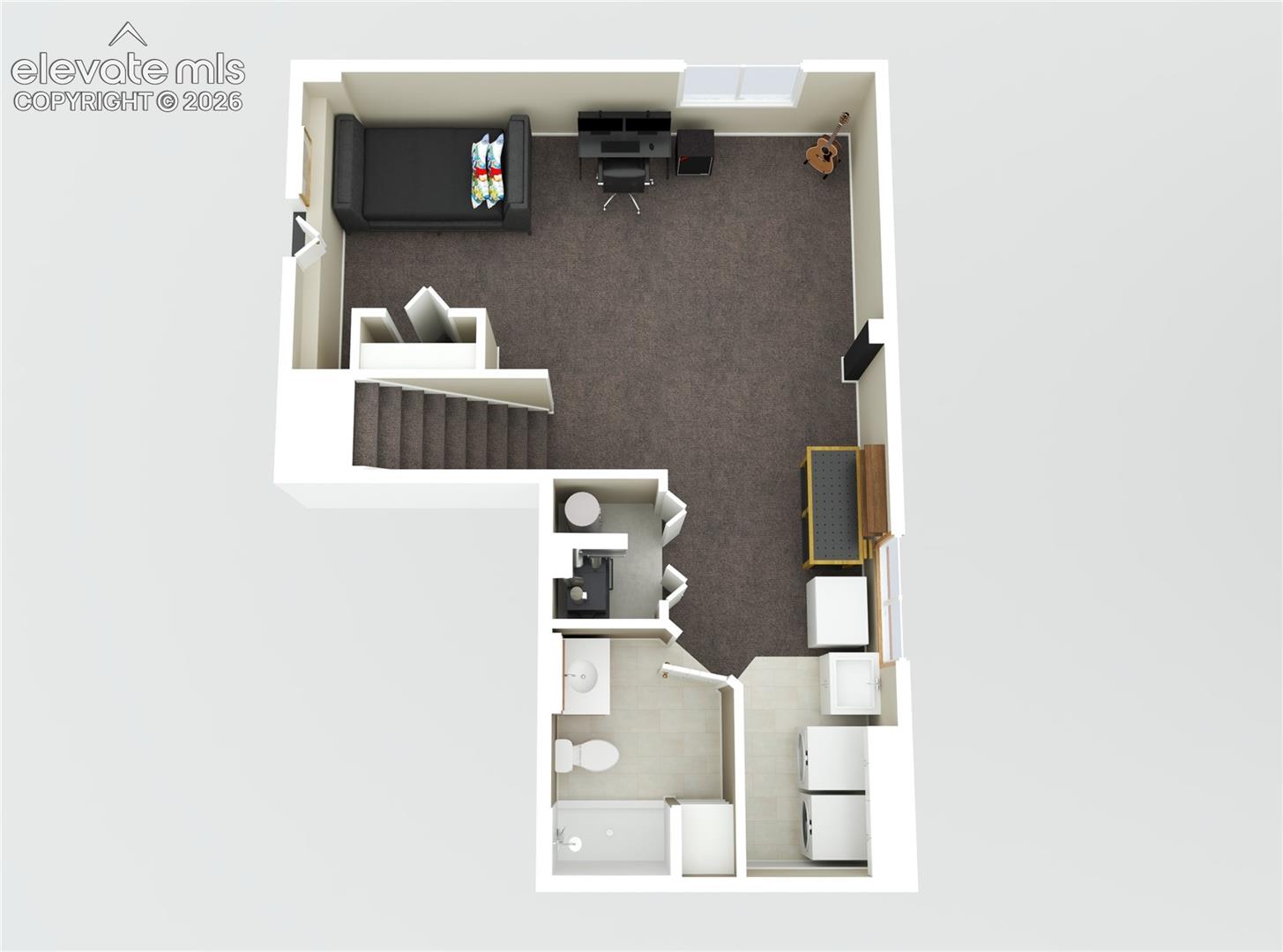 Basement 3-D floorplan